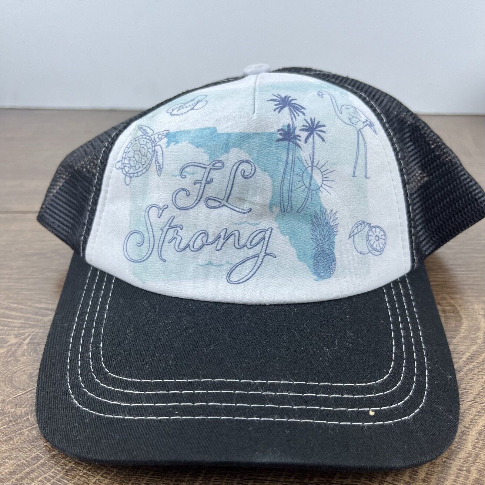 Other Florida Strong Hat Florida Snapback Hat White Adjustable Hat Size ONE SIZE - 2 Thumbnail