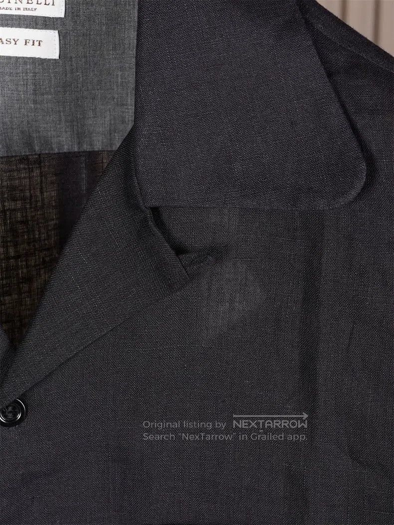 Brunello Cucinelli Brunello Cucinelli Cuban Collar Linen Shirt Size US M / EU 48-50 / 2 - 4 Thumbnail
