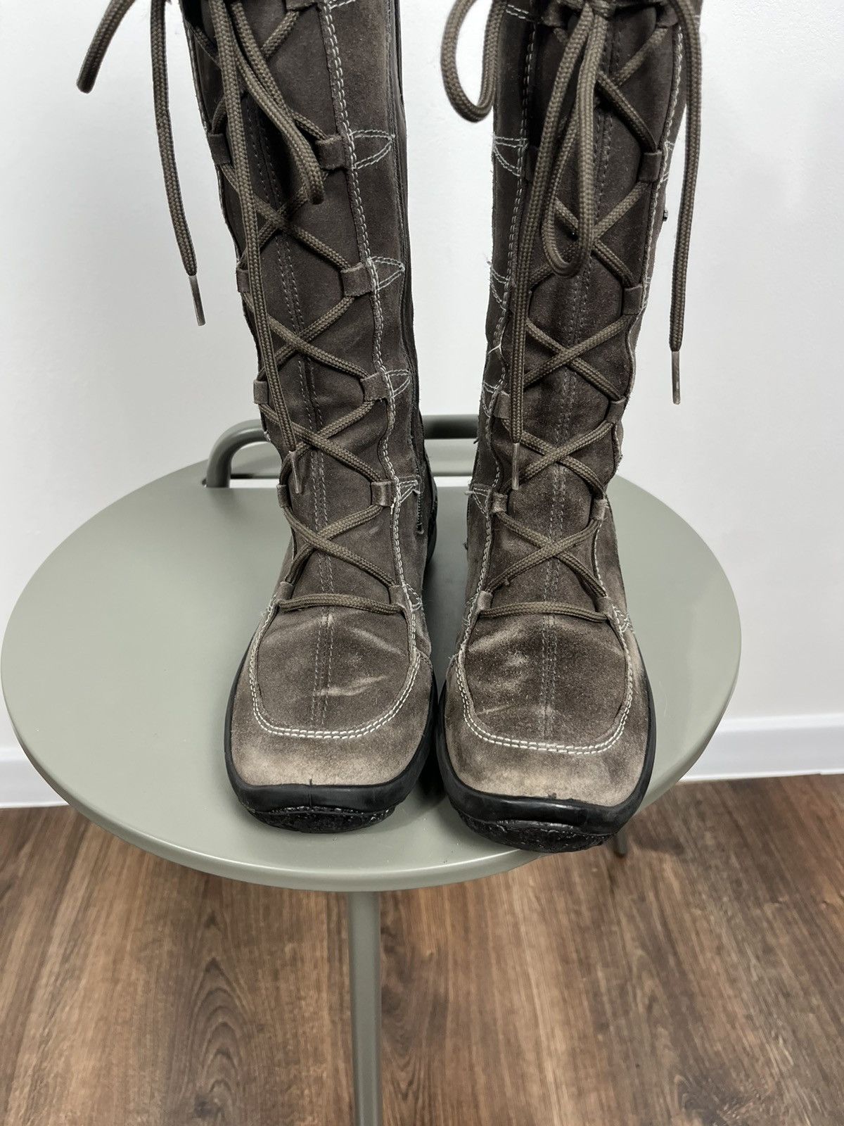 Other Warm Suede Winter Boots Brown Lace Up Tall Outdoor 37 Size US 6.5 / IT 36.5 - 7 Thumbnail