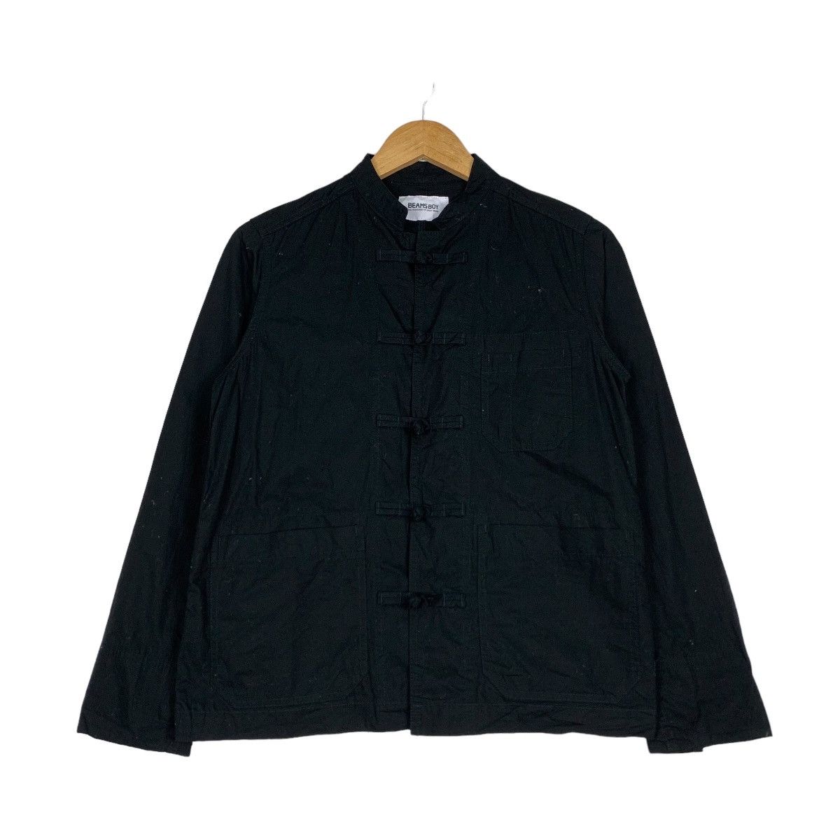 Beams Plus BEAM BOY Black Cotton Mandarin Jacket #0993-C44 Size US S / EU 44-46 / 1 - 1 Thumbnail