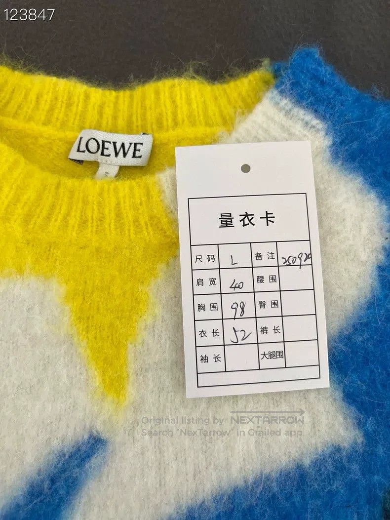 Loewe LOEWE Color Block Round Neck Mohair Knit Sweater Size L / US 10 / IT 46 - 6 Thumbnail