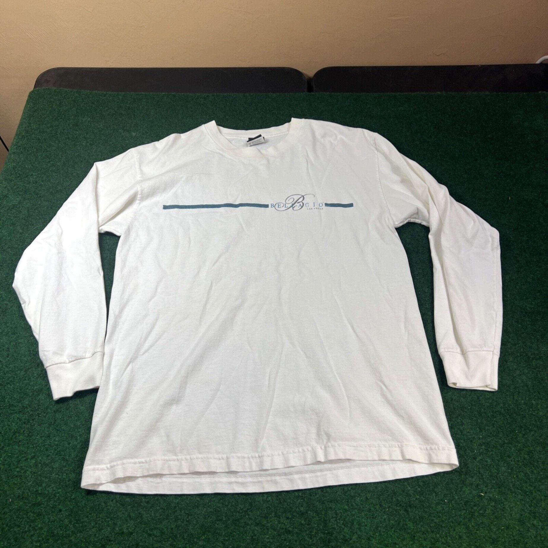 Vintage BELLAGIO Long Sleeve Shirt Men Large White Crewneck VINTAGE Size US L / EU 52-54 / 3 - 1 Thumbnail