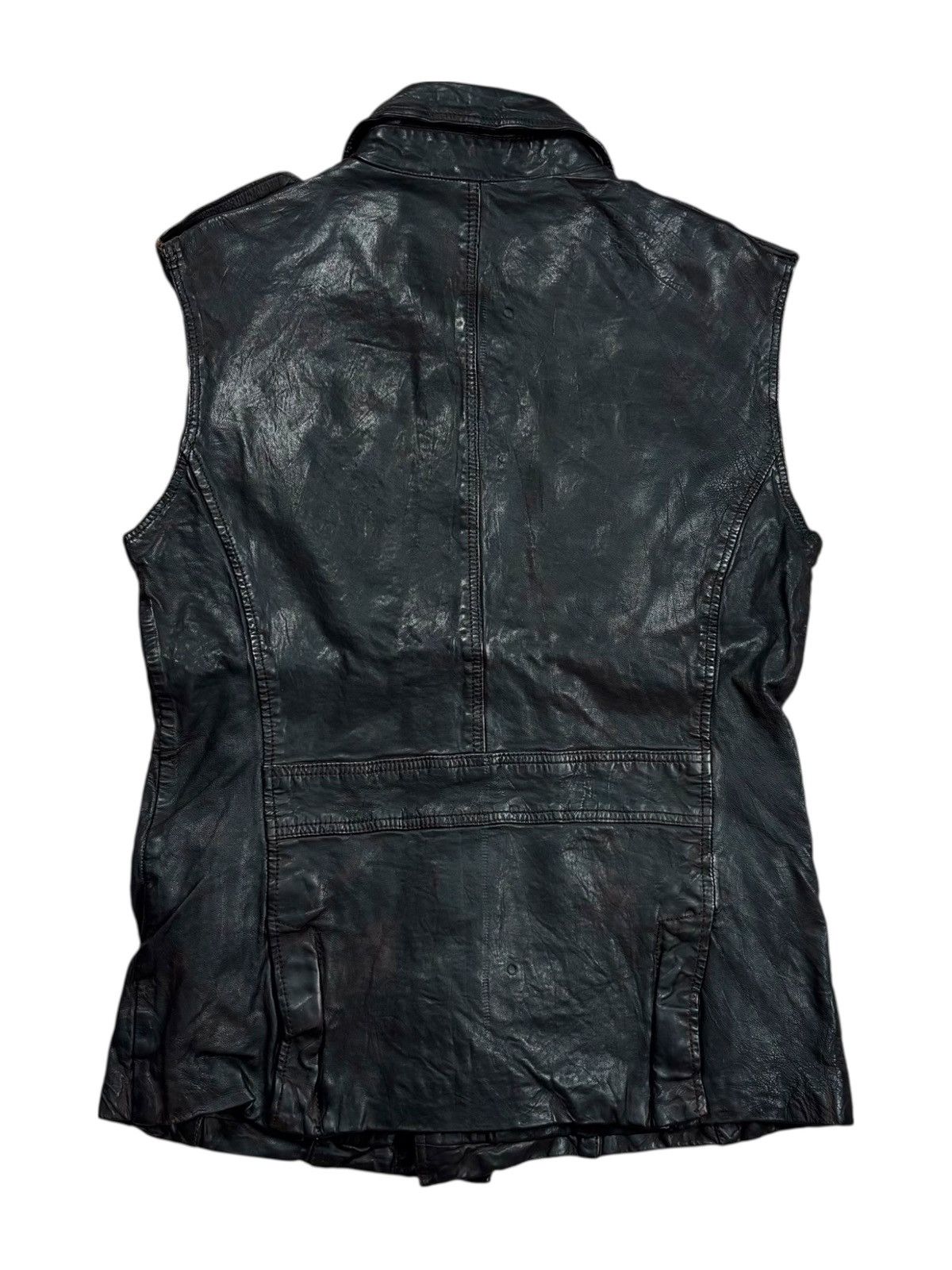 Ekam 2000s Cathy Jane Apocalypse Style Rider Vest Leather Jacket Size US M / EU 48-50 / 2 - 3 Thumbnail