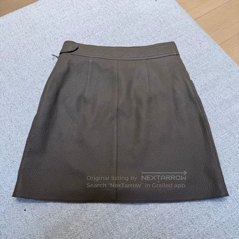 Hermes Hermes 25 Spring/Summer Quilted Detail Mini Skirt Size 42" / US 20 - 4 Thumbnail
