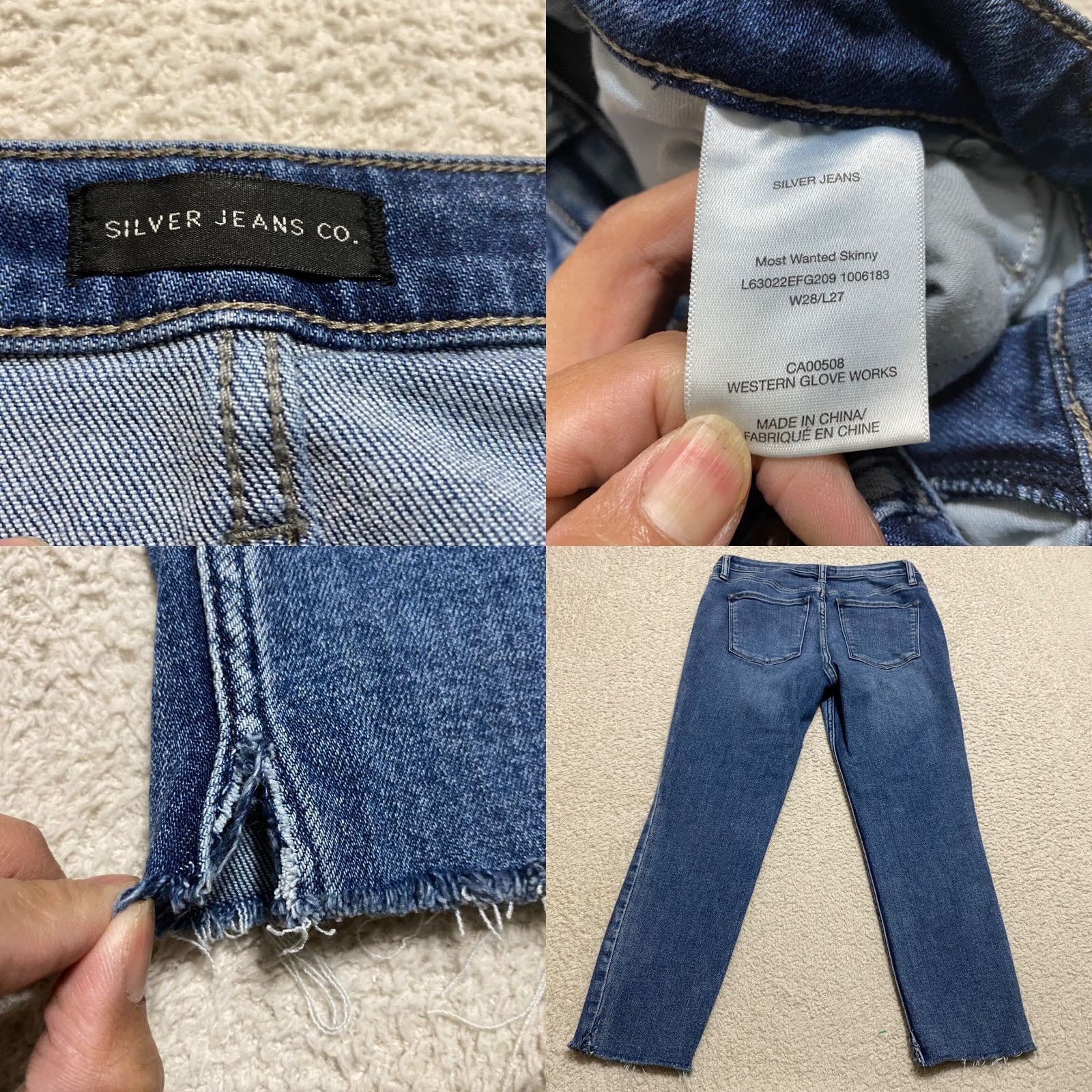 Silver Jeans Co. Silver Jeans Womens Jeans Cropped 28 Blue Denim Mid Rise 5-Pocket 23in Inseam Womens Size 28" / US 6 / IT 42 - 8 Thumbnail
