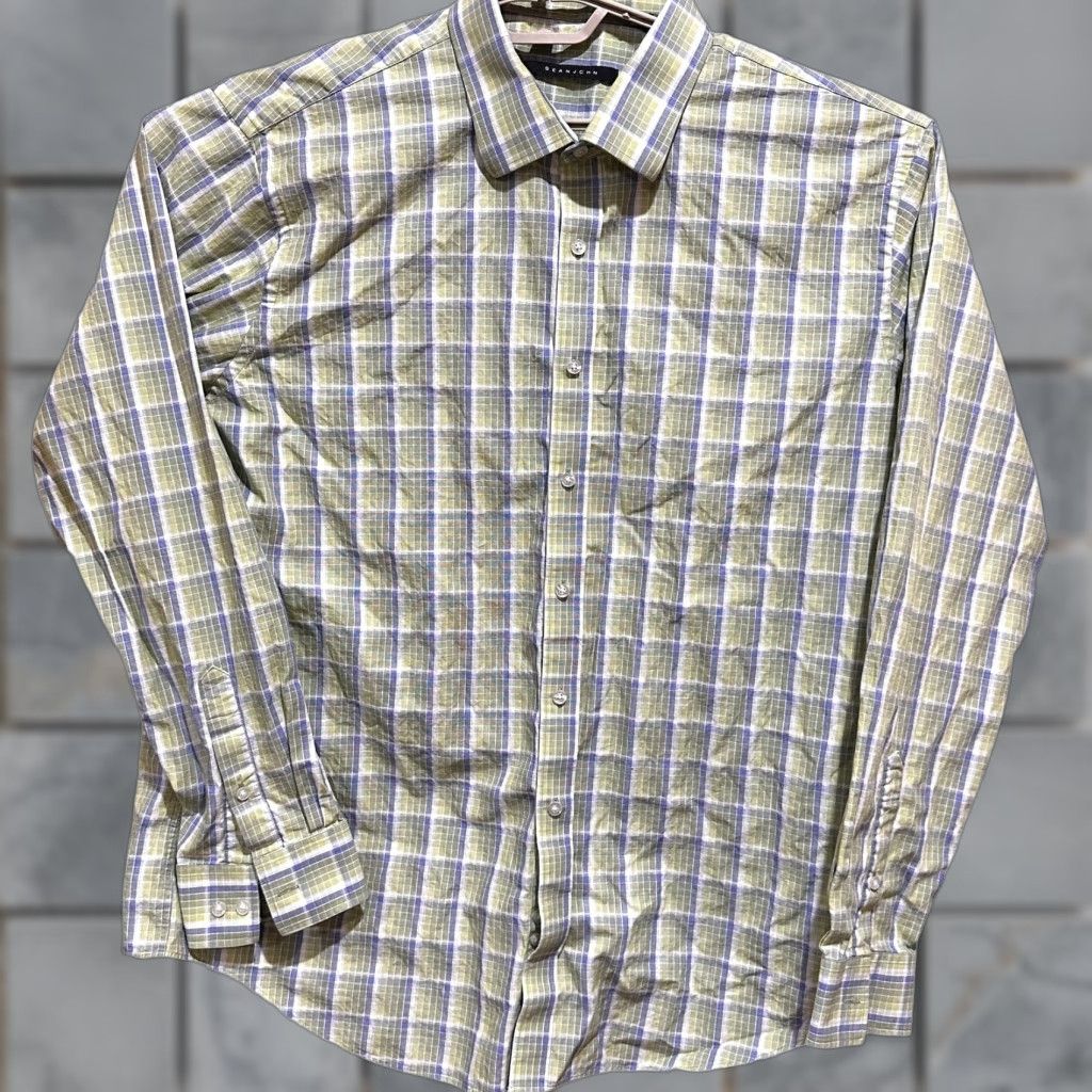 Sean John VINTAGE Sean John Shirt 2XL Plaid Button-Up Long Sleeve Men Regular Chest 50 Green White Blue Fall Spring Summer Winter Size US XXL / EU 58 / 5 - 1 Thumbnail