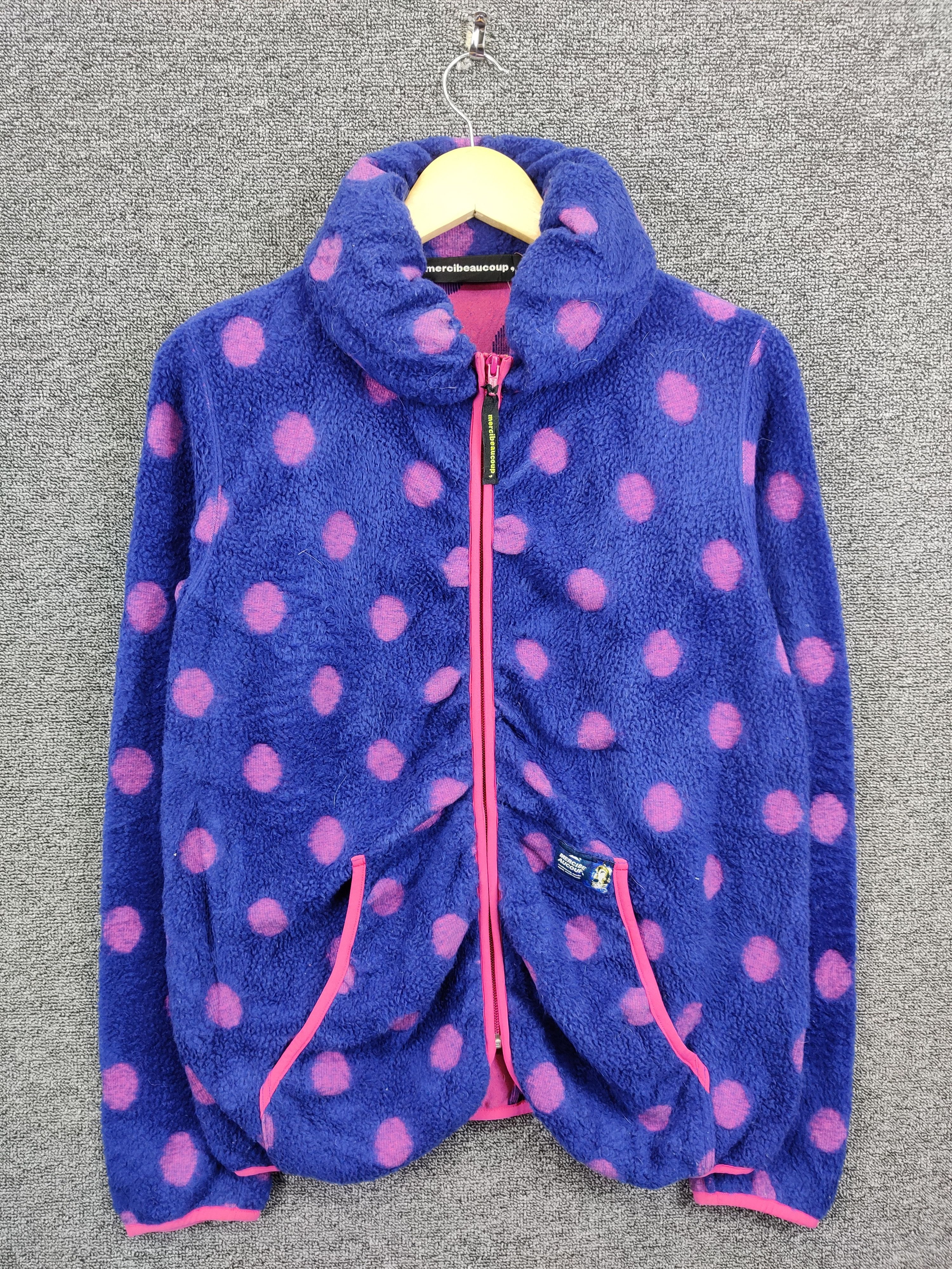 mercibeaucoup Vintage Mercibeaucoup Issey Miyake Fleece Polka Dot Jacket Size US M / EU 48-50 / 2 - 1 Thumbnail