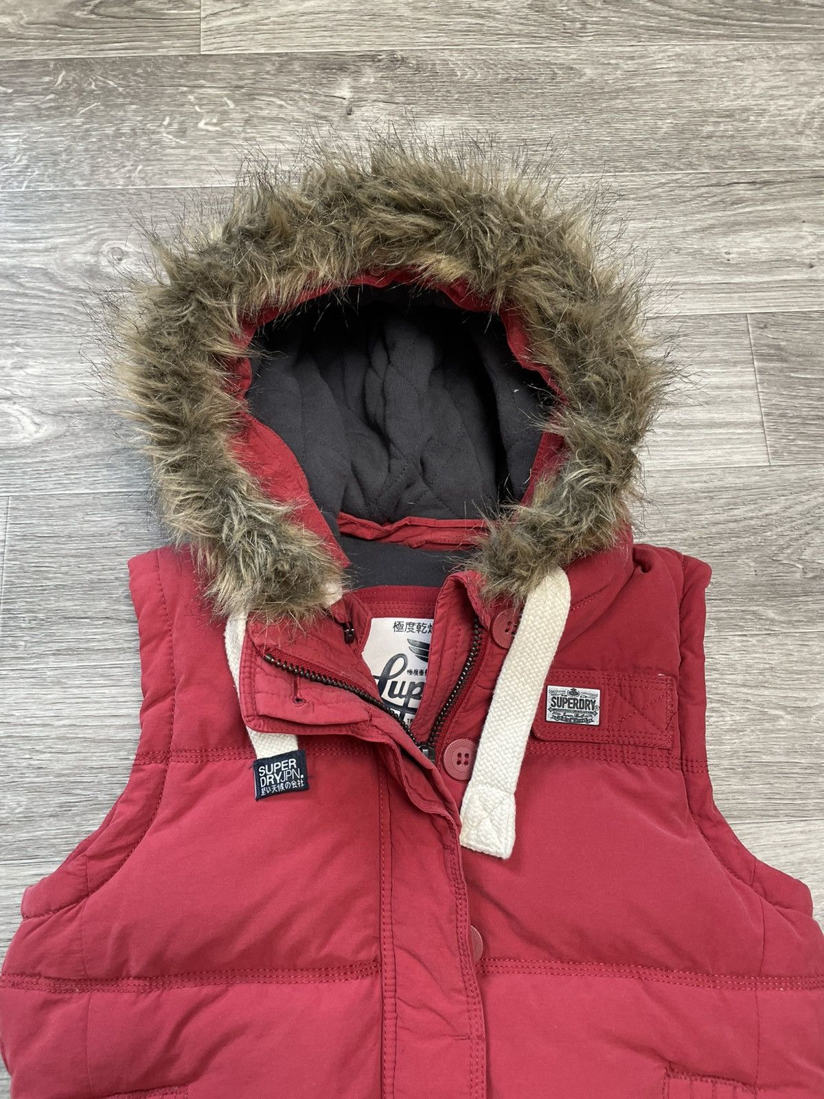 Superdry Superdry Abercrombie Fitch Type Fur Vest Japanese Y2K Size L / US 10 / IT 46 - 2 Thumbnail