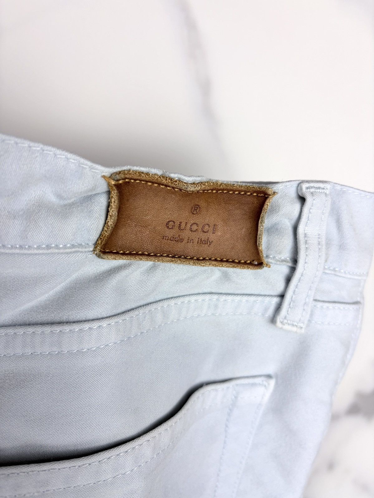 Gucci Gucci Tom Ford Vintage Moleskin Cotton Jeans Powder Blue Size US 30 / EU 46 - 9 Thumbnail
