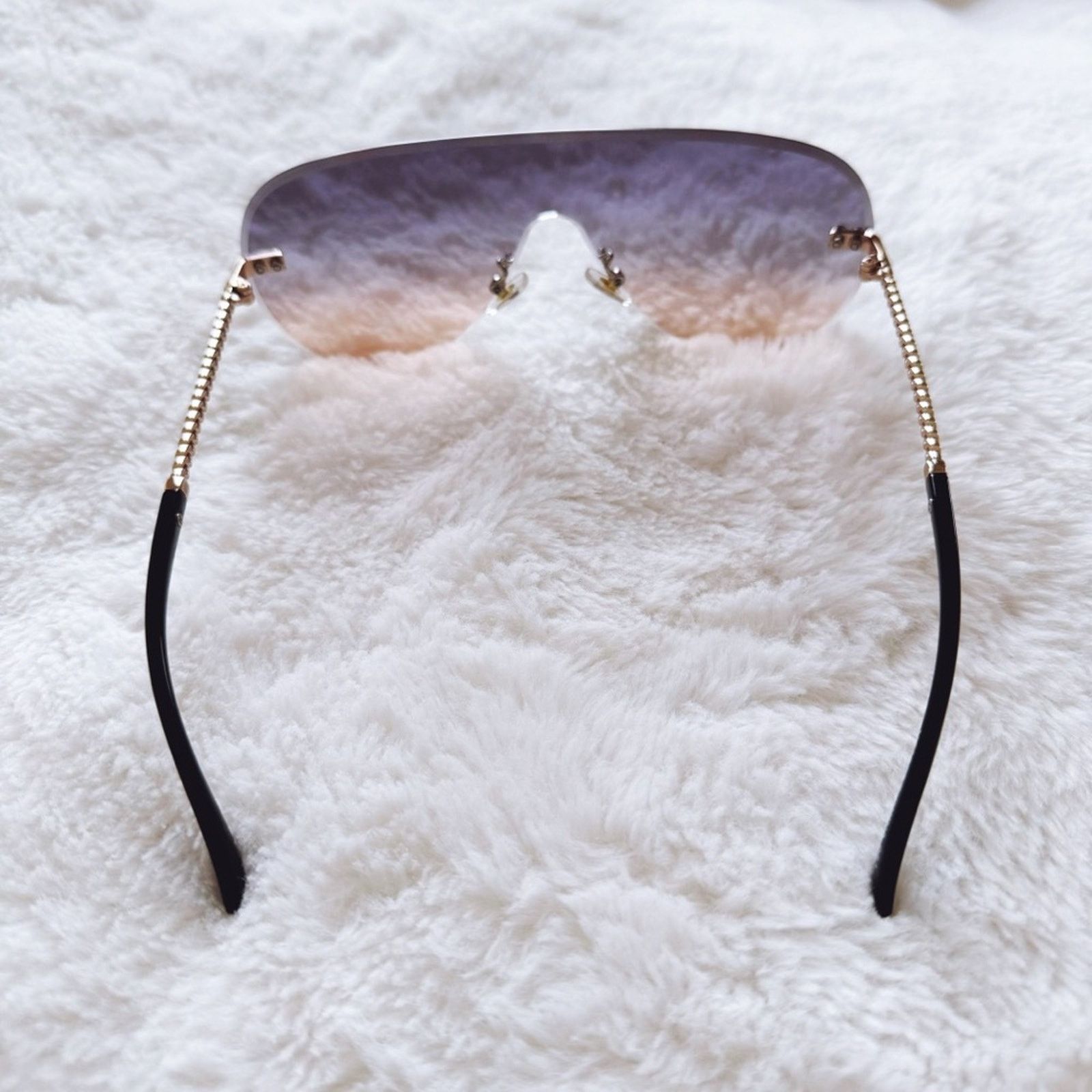 Other Jasmine Clear Purple Sleek Single-Lens Sunglasses Size ONE SIZE - 9 Thumbnail