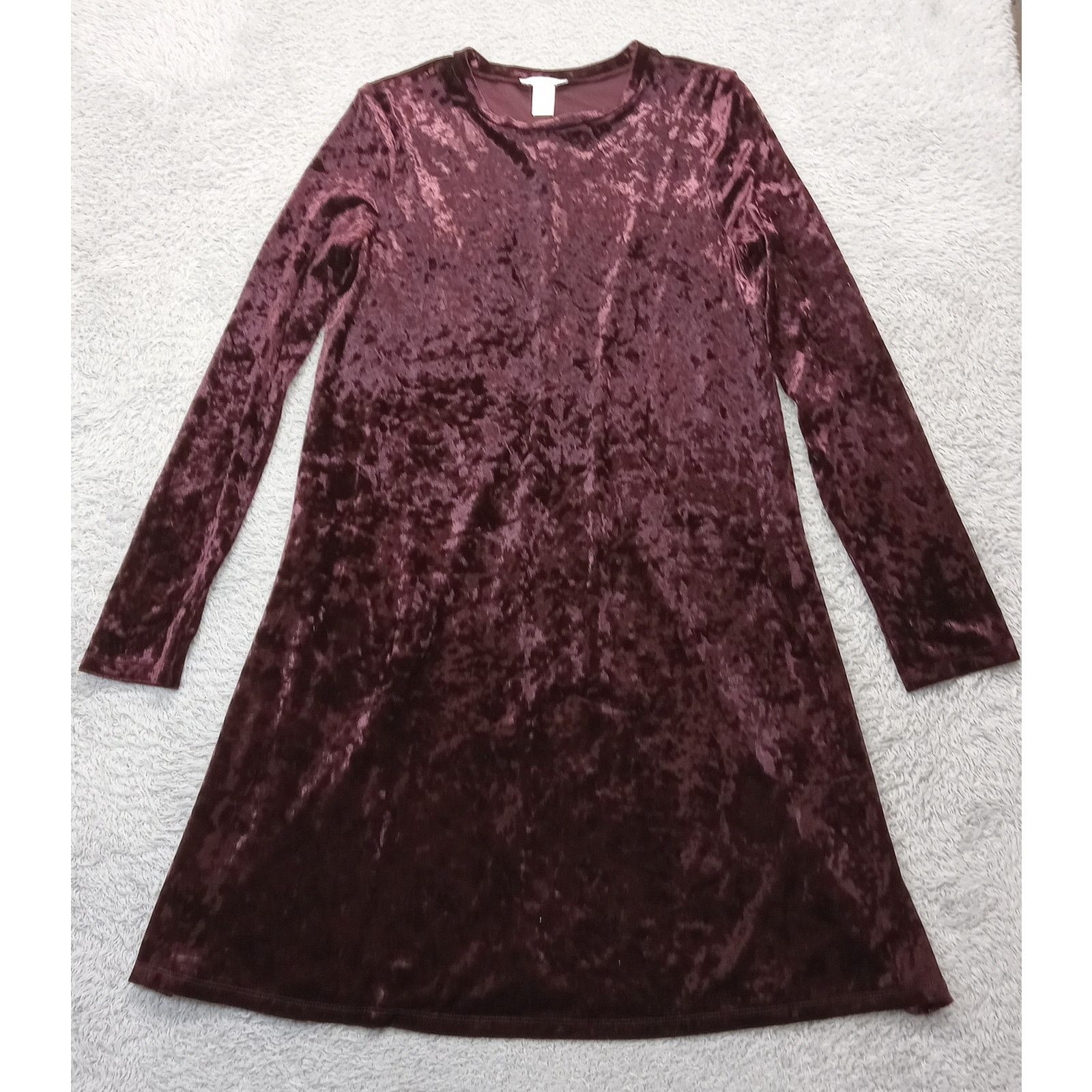 & Other Stories London Times Dress 6 Women's Red Velvet 3/4 Sleeve Pullover Size M / US 6-8 / IT 42-44 - 1 Thumbnail