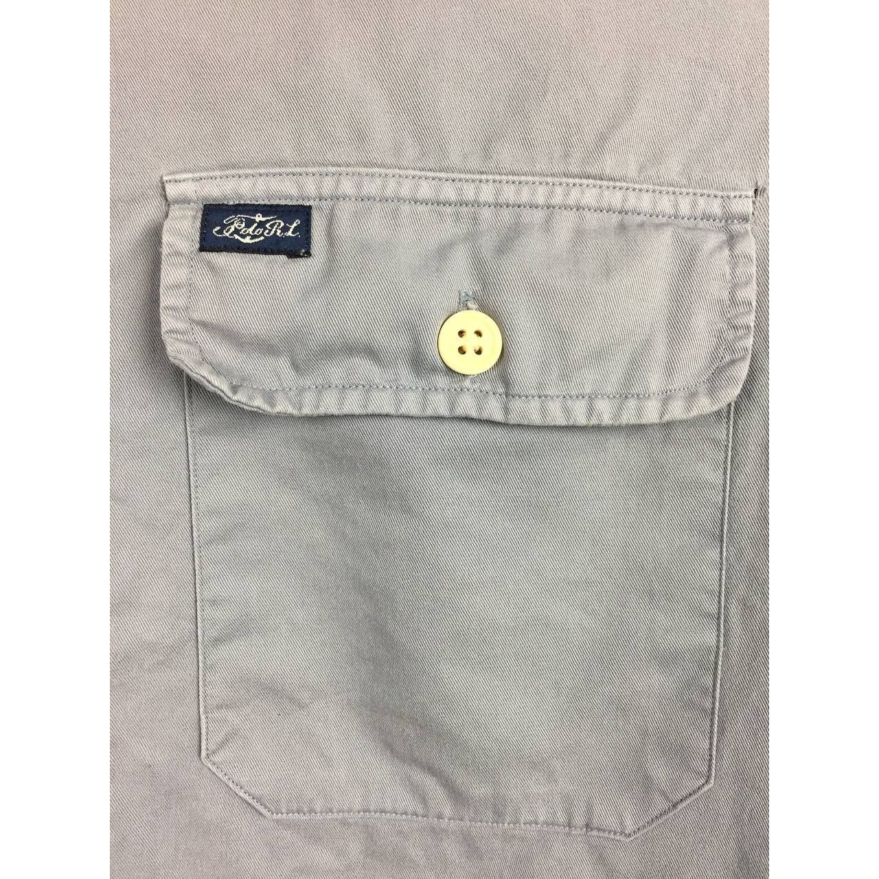 Polo Ralph Lauren × Vintage Vtg Polo Ralph Lauren Twill Pocket Western Workwear Shirt Size US L / EU 52-54 / 3 - 4 Thumbnail