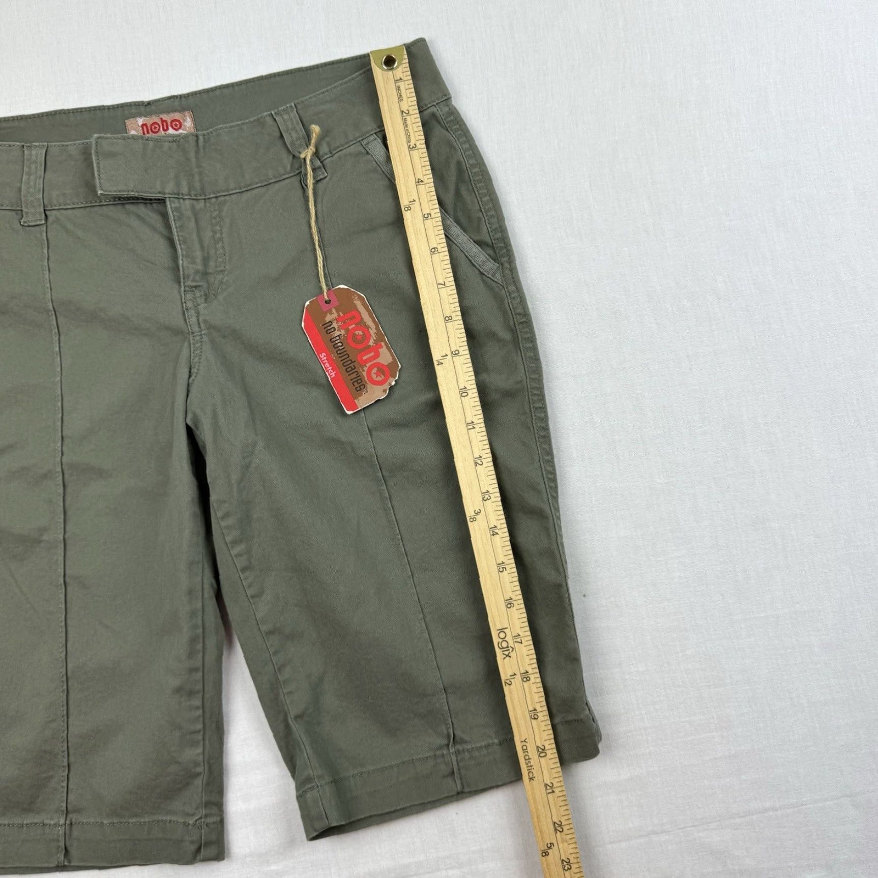 Vintage VINTAGE No Boundaries Bermuda Shorts Womens Juniors 11 Green Hipster Grunge Y2K 90s NWT Womens Size 32" / US 10 / IT 46 - 7 Thumbnail