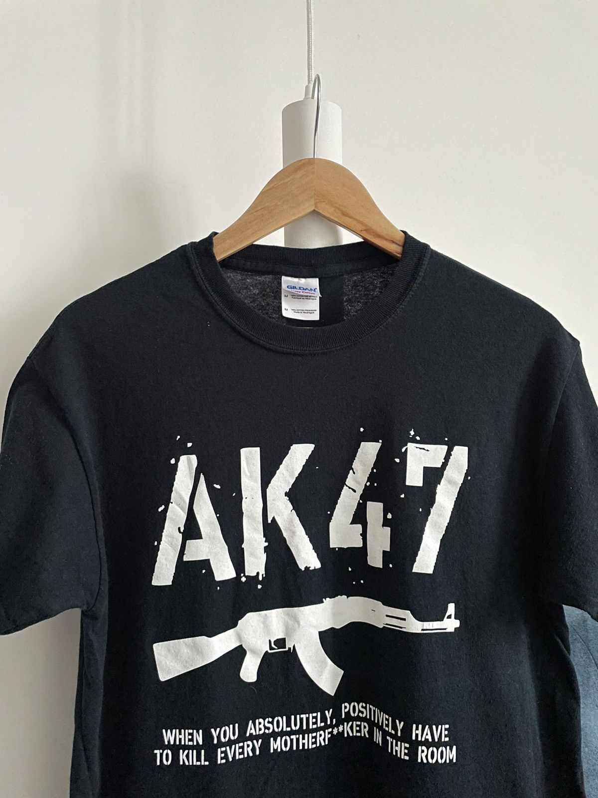 Vintage Vintage AK-47 KALASHNIKOV T-Shirt 00’s Crazy Black RARE Size US M / EU 48-50 / 2 - 3 Thumbnail