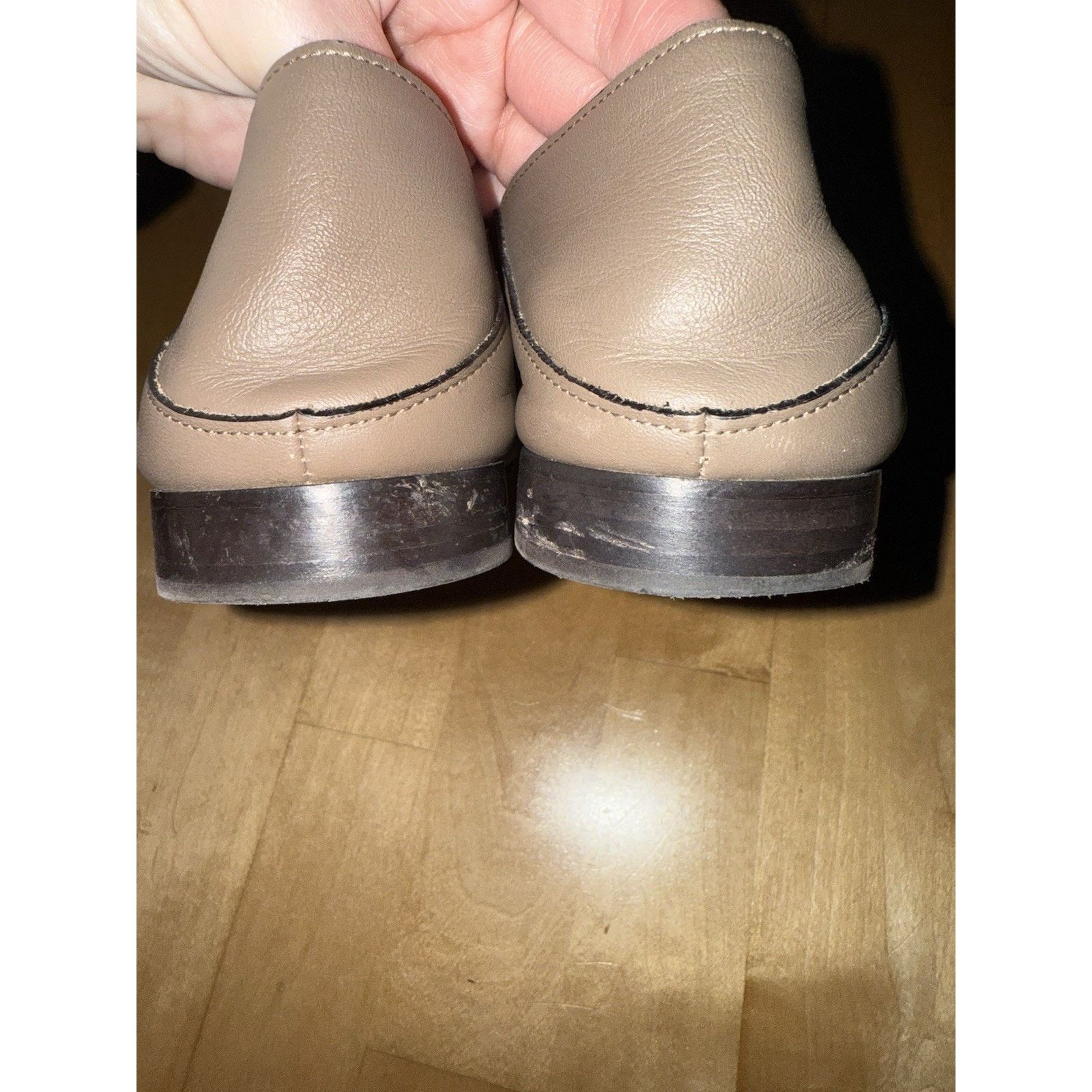 Chloe Chloe Leather Loafers Tan Taupe Logo Convertible Flats 40 Size US 9 / IT 39 - 6 Thumbnail