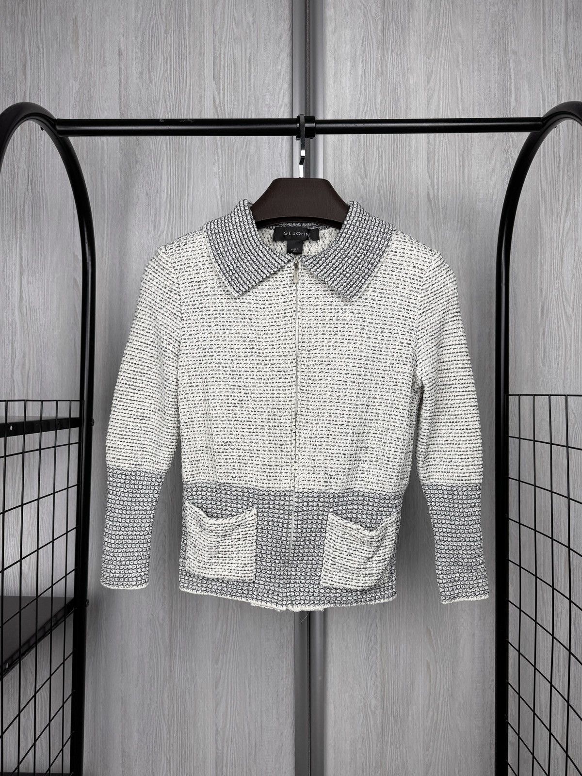 St. John St. John Old money style Tweed style blazer jacket Size S / US 4 / IT 40 - 1 Thumbnail