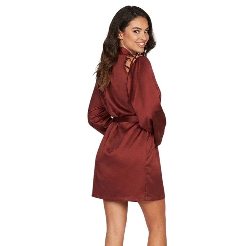 Other Frederick's of Hollywood Soft Satin Robe, M Size ONE SIZE - 6 Thumbnail