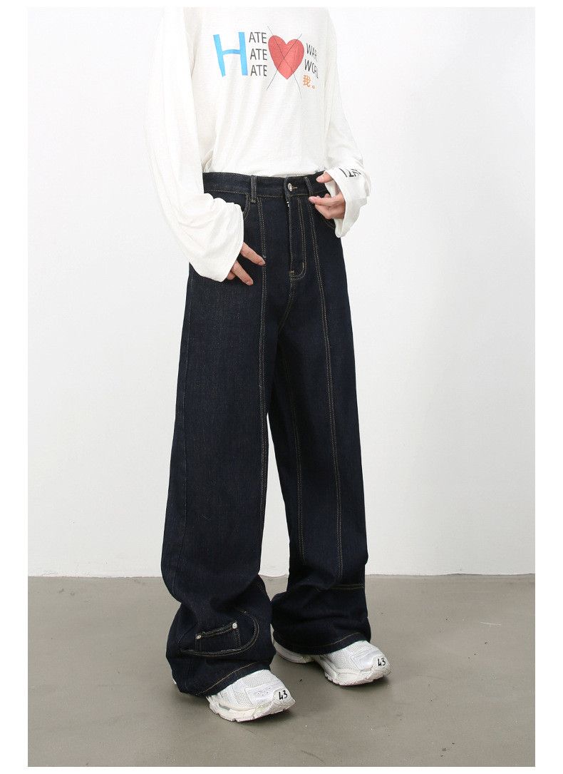 Japanese Brand × Jean American retro high street loose straight jeans for men Size US 32 / EU 48 - 6 Thumbnail