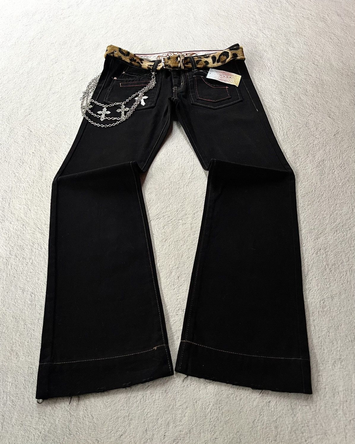 Pre-owned Hysteric Glamour X If Six Was Nine Nwt! Cocolulu Black Flare Jean