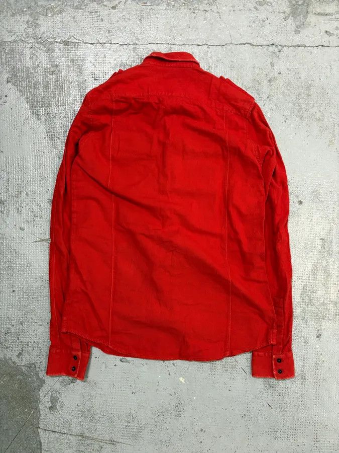 Balmain Balmain Red Corduroy Cargo Shirt Size US S / EU 44-46 / 1 - 5 Thumbnail