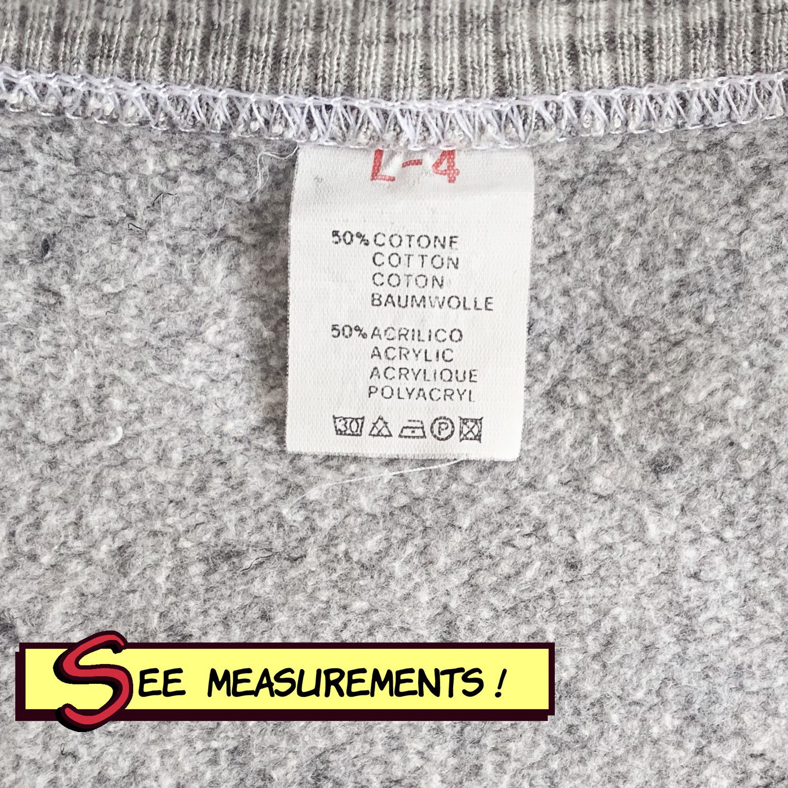 Vintage Vintage 80s 90s Sweatshirt Crewneck Sweater Oversize boxy L Size US L / EU 52-54 / 3 - 5 Thumbnail