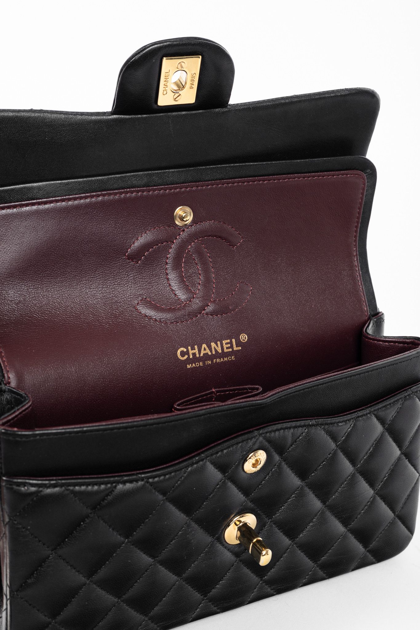 Chanel Chanel Small Classic Black Lambskin Quilted Double Flap Bag Size ONE SIZE - 12 Thumbnail