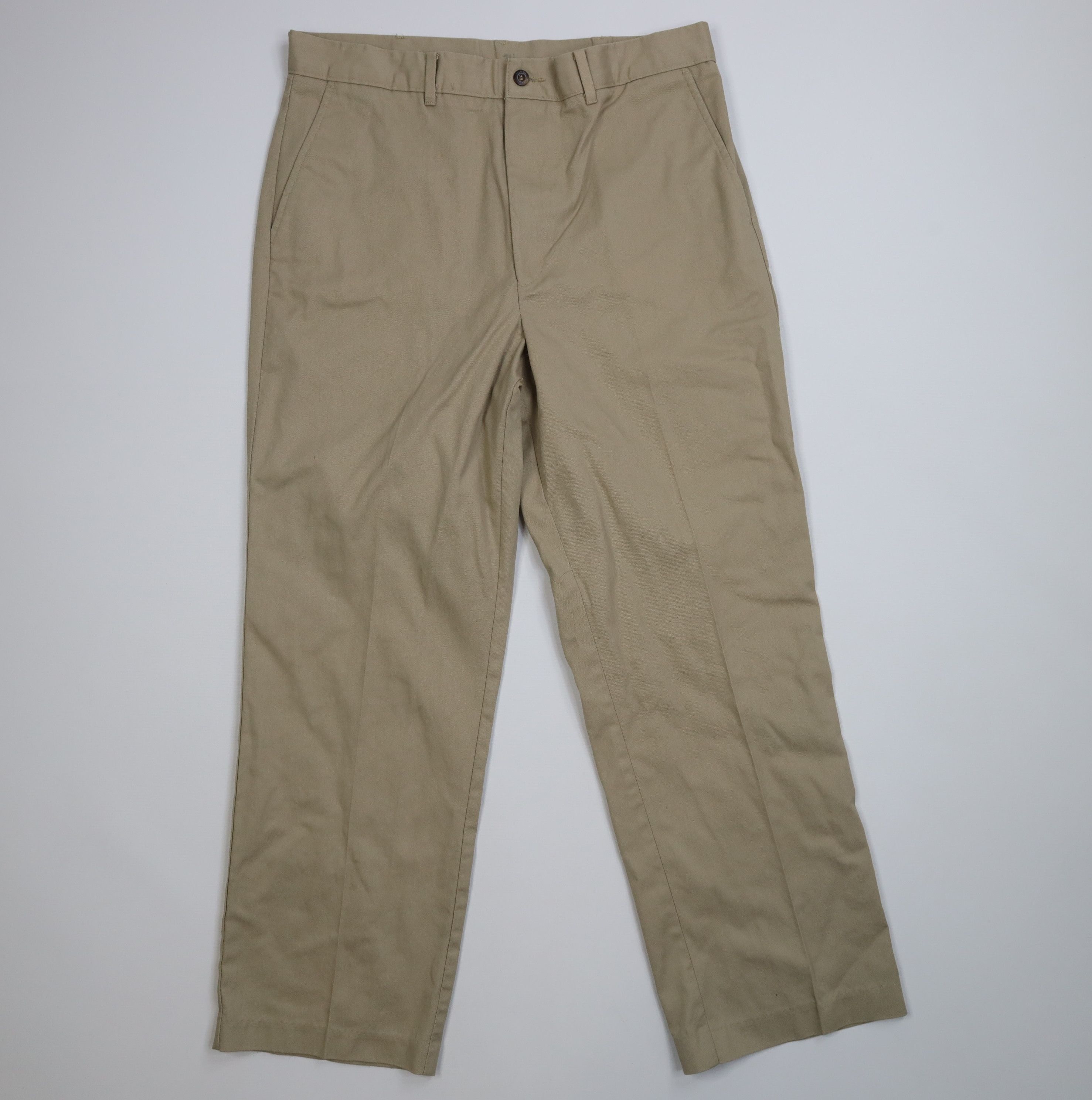 Vintage Vintage 70s Streetwear Wide Leg Chino Pants Beige Khaki Size US 34 / EU 50 - 1 Thumbnail