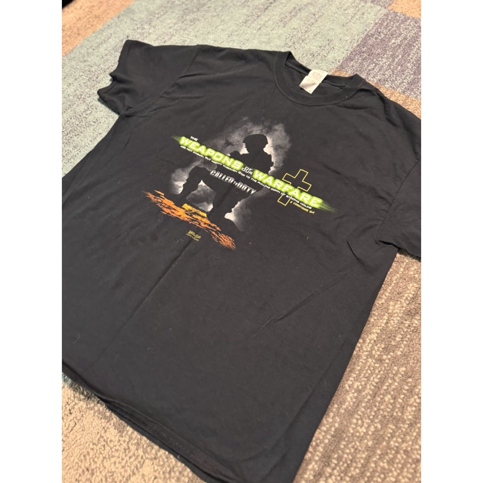 Vintage Call Of Duty The Weapons Of Our Warfare Black 2010 T-shirt XL Men Crew Neck Short Sleeve Logo Size US XL / EU 56 / 4 - 4 Thumbnail