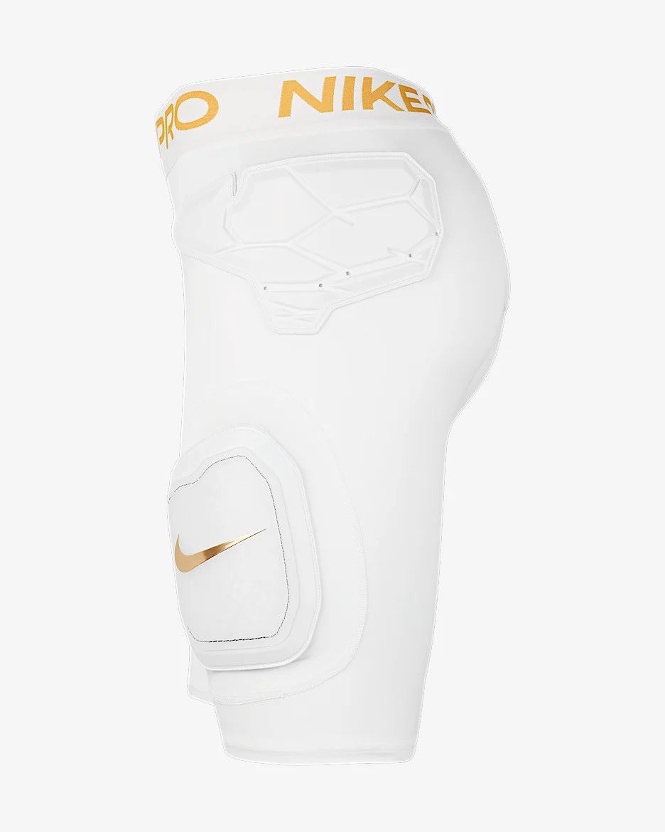 Nike Nike Pro Hyper Strong Football Padded Shorts White/Gold Size US 34 / EU 50 - 3 Thumbnail