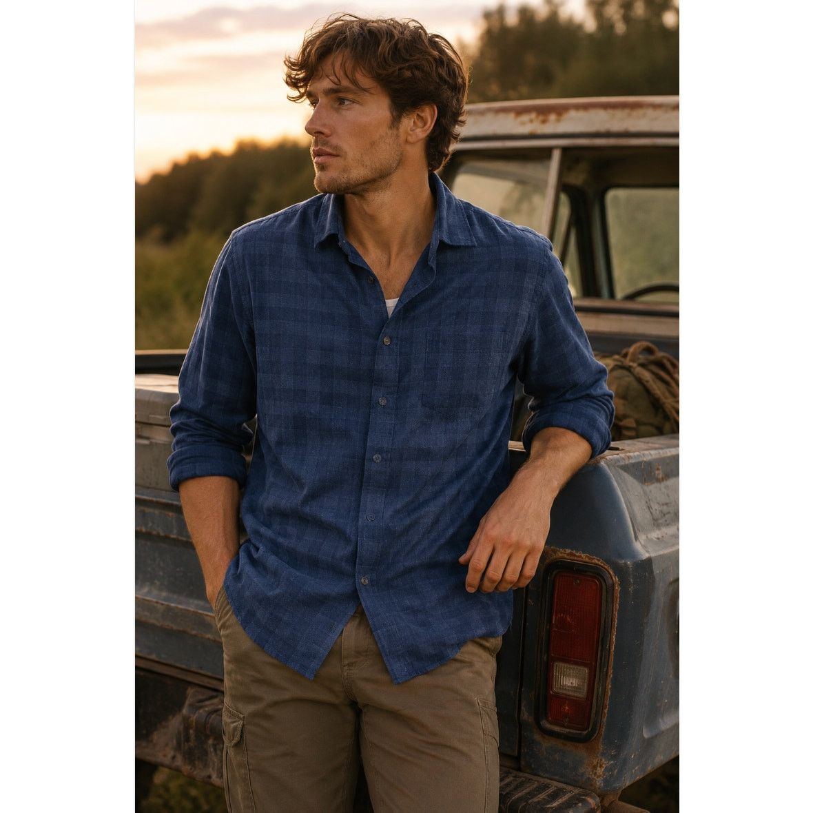Joseph Abboud Joseph Abboud Cashmere Plaid Button Down Shirt L Trucker Size US L / EU 52-54 / 3 - 1 Thumbnail