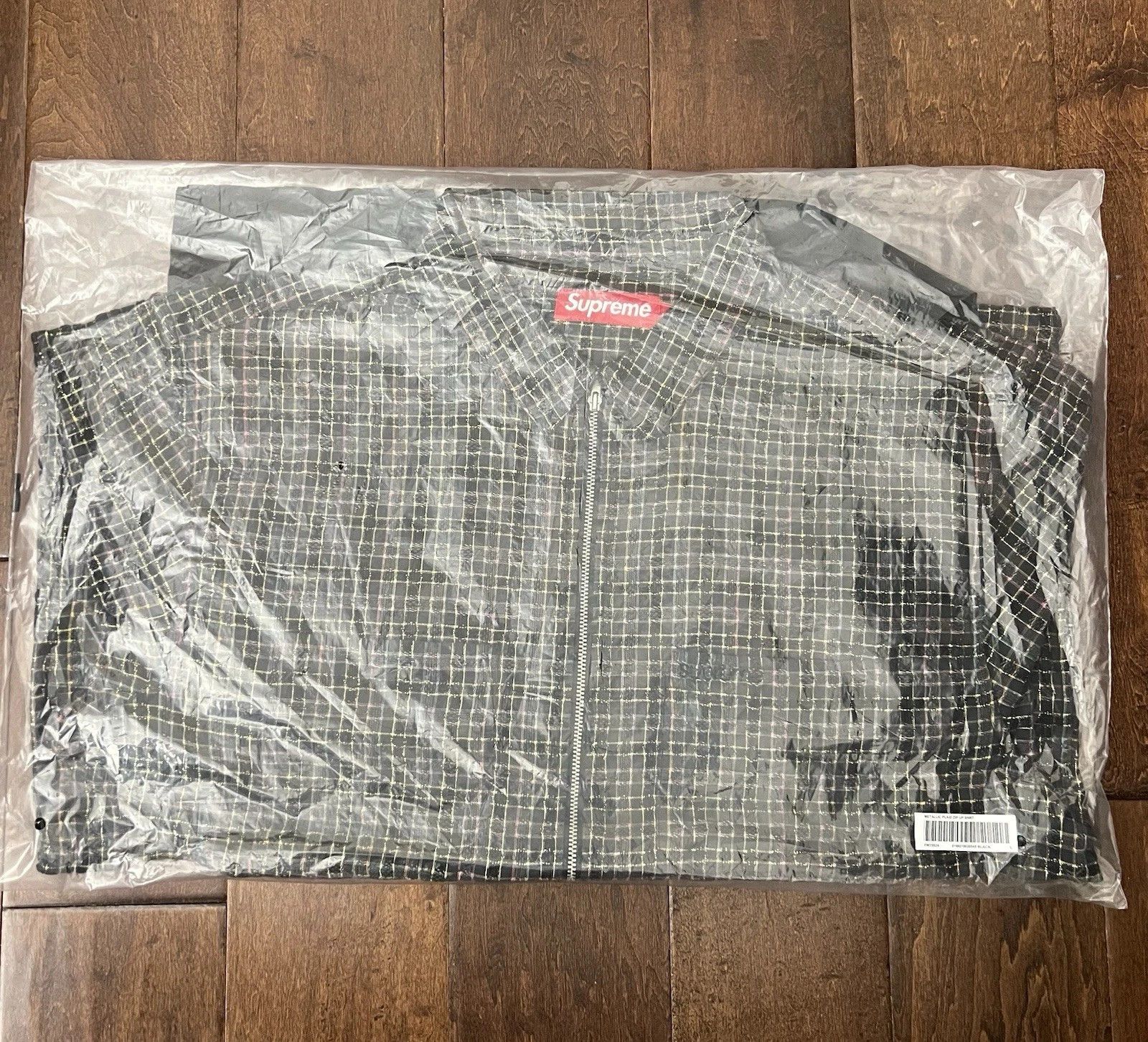 Supreme Supreme FW25 Metallic Plaid Zip Up Shirt Black Size L New Size US L / EU 52-54 / 3 - 2 Thumbnail