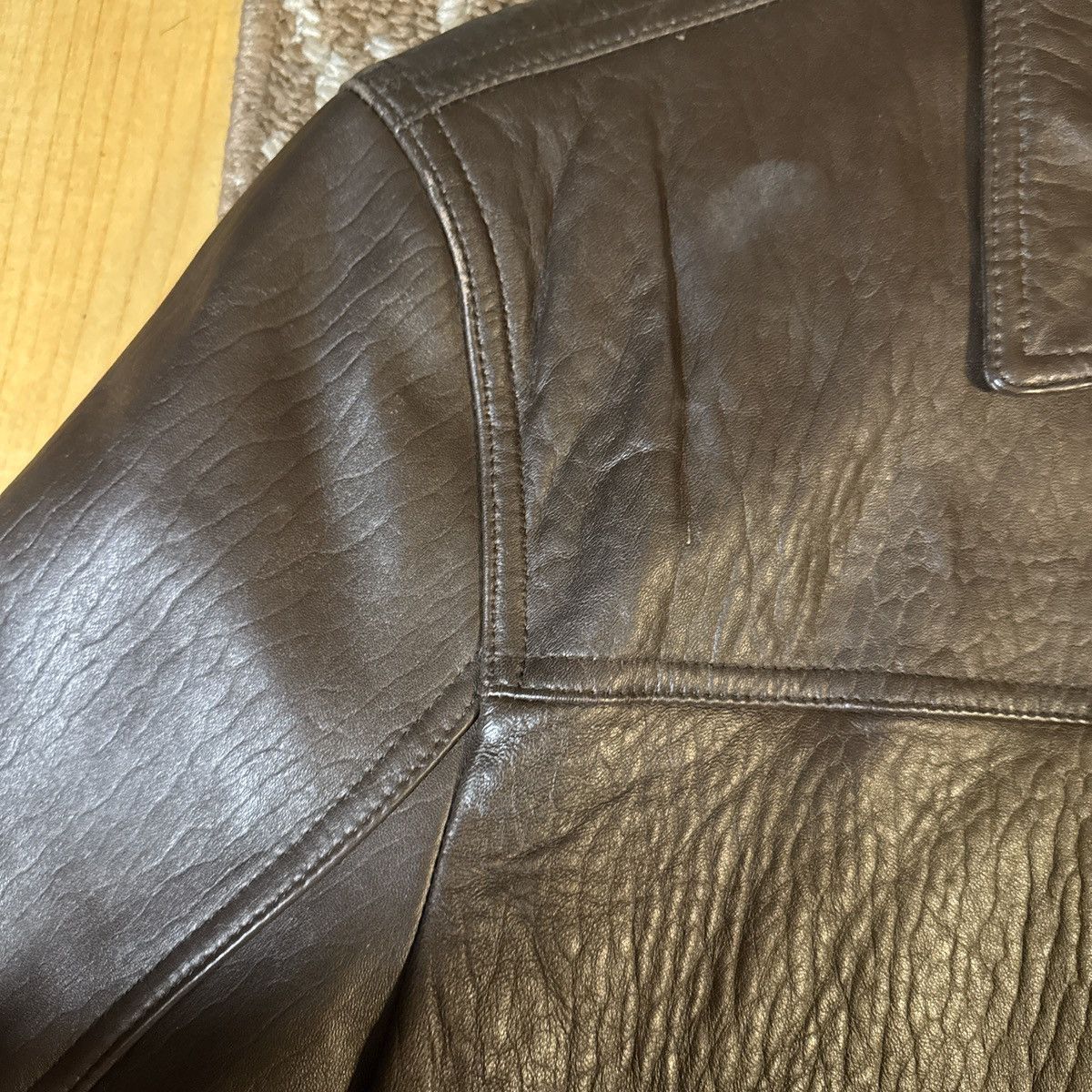 Roundtree & Yorke Roundtree Yorke Mens Brown Leather Jacket Size US L / EU 52-54 / 3 - 4 Thumbnail