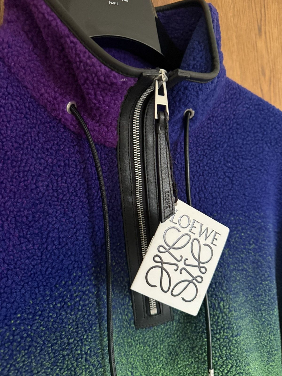 Loewe $2.5k 🤑 Loewe gradient Rainbow fleece leather detail jacket Size US L / EU 52-54 / 3 - 15 Thumbnail