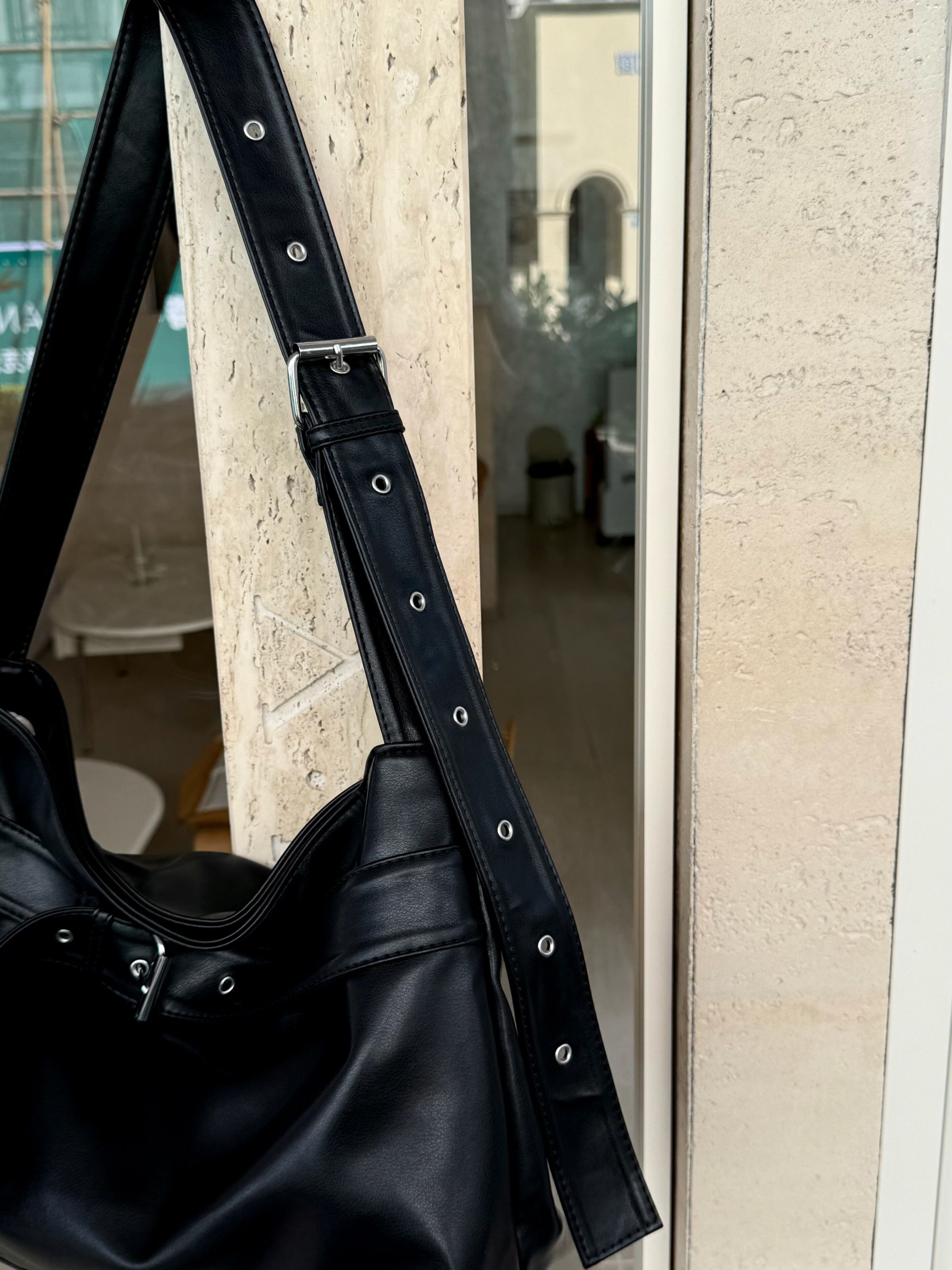 Leather Vintage Harajuku Shoulder Bag | PU Leather Size ONE SIZE - 7 Thumbnail