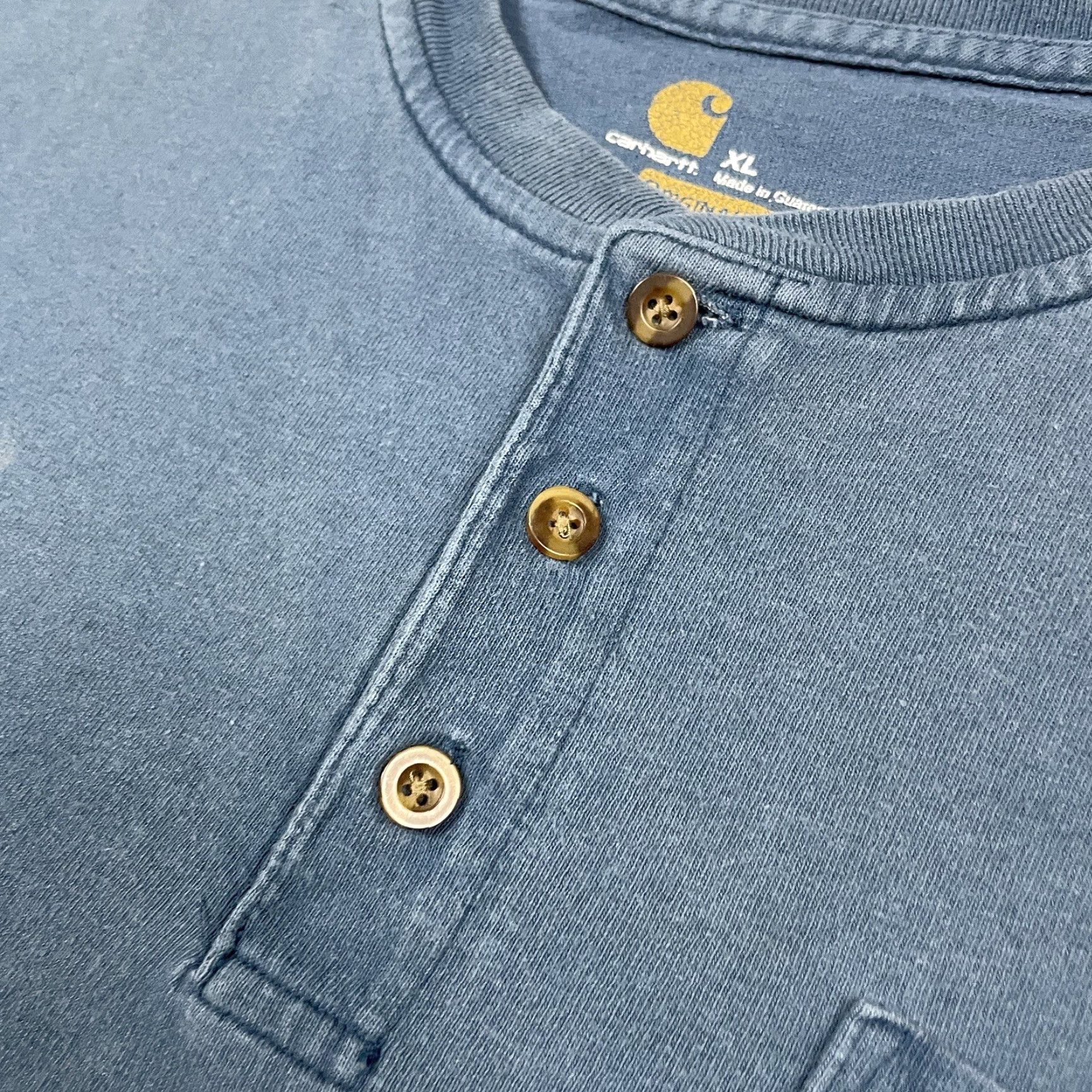 Carhartt VINTAGE Carhartt T-shirt Adult XL Gray Faded Pocket Work Wear Shirt XL Blue 90s Thrashed Logo Pockets Mens Size US XL / EU 56 / 4 - 5 Thumbnail