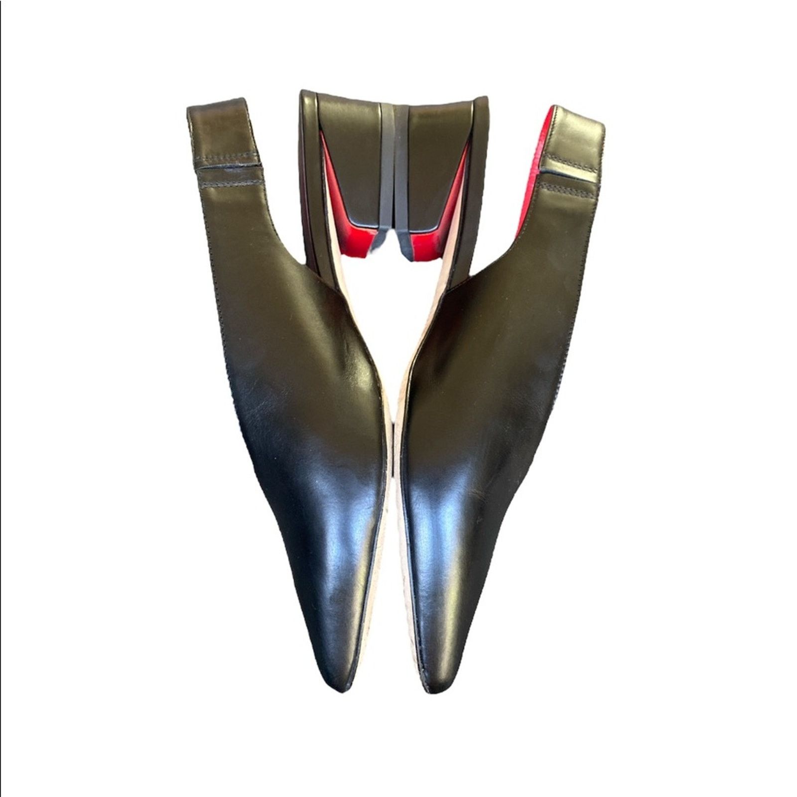Other VIA SPIGA Darwin Pointed Toe Slingback Pumps Black Leather Size US 7.5 / IT 37.5 - 5 Thumbnail