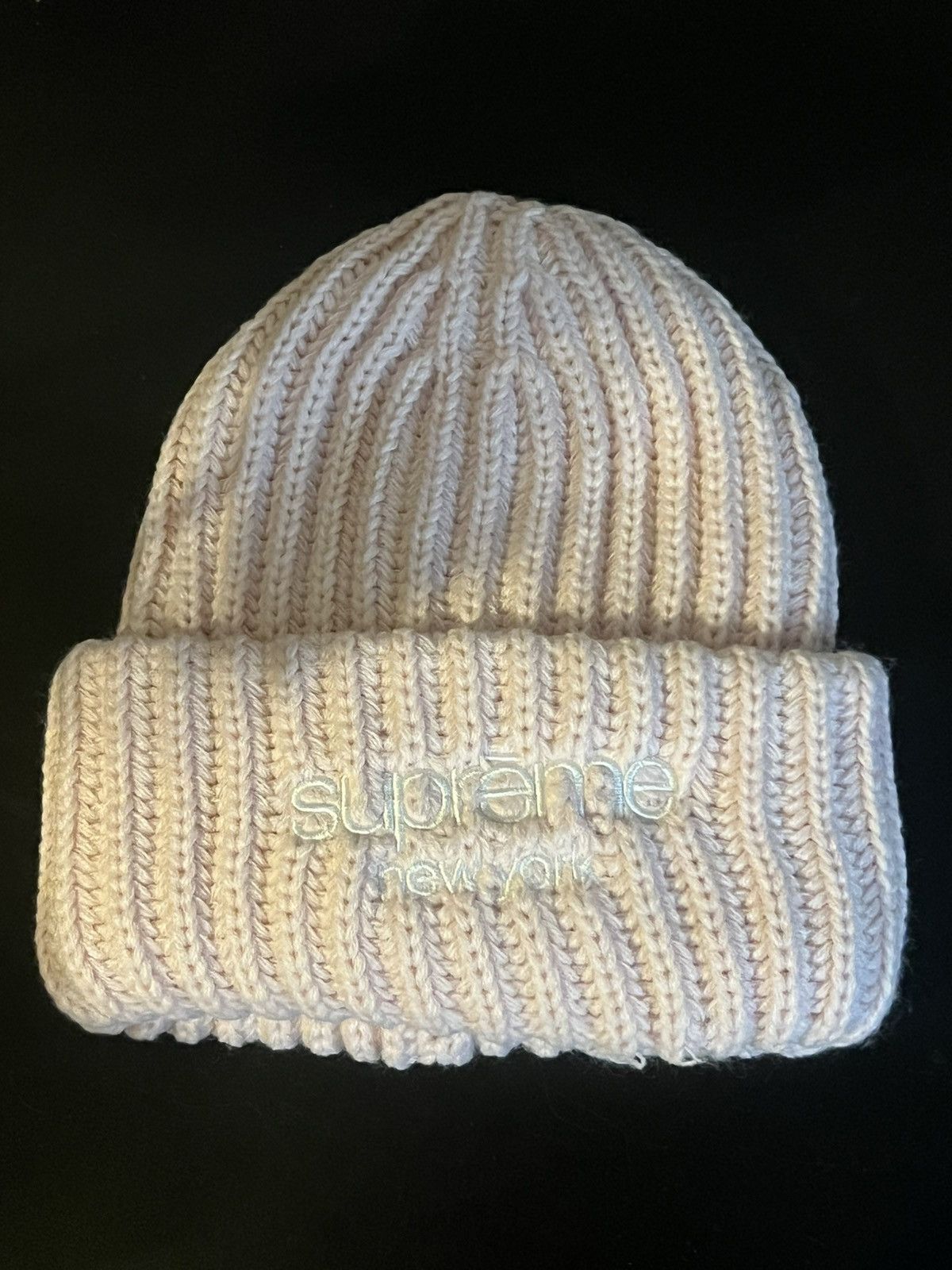Supreme Supreme Classic Logo Chunky Ribbed Beanie (Pink) Size ONE SIZE - 1 Thumbnail