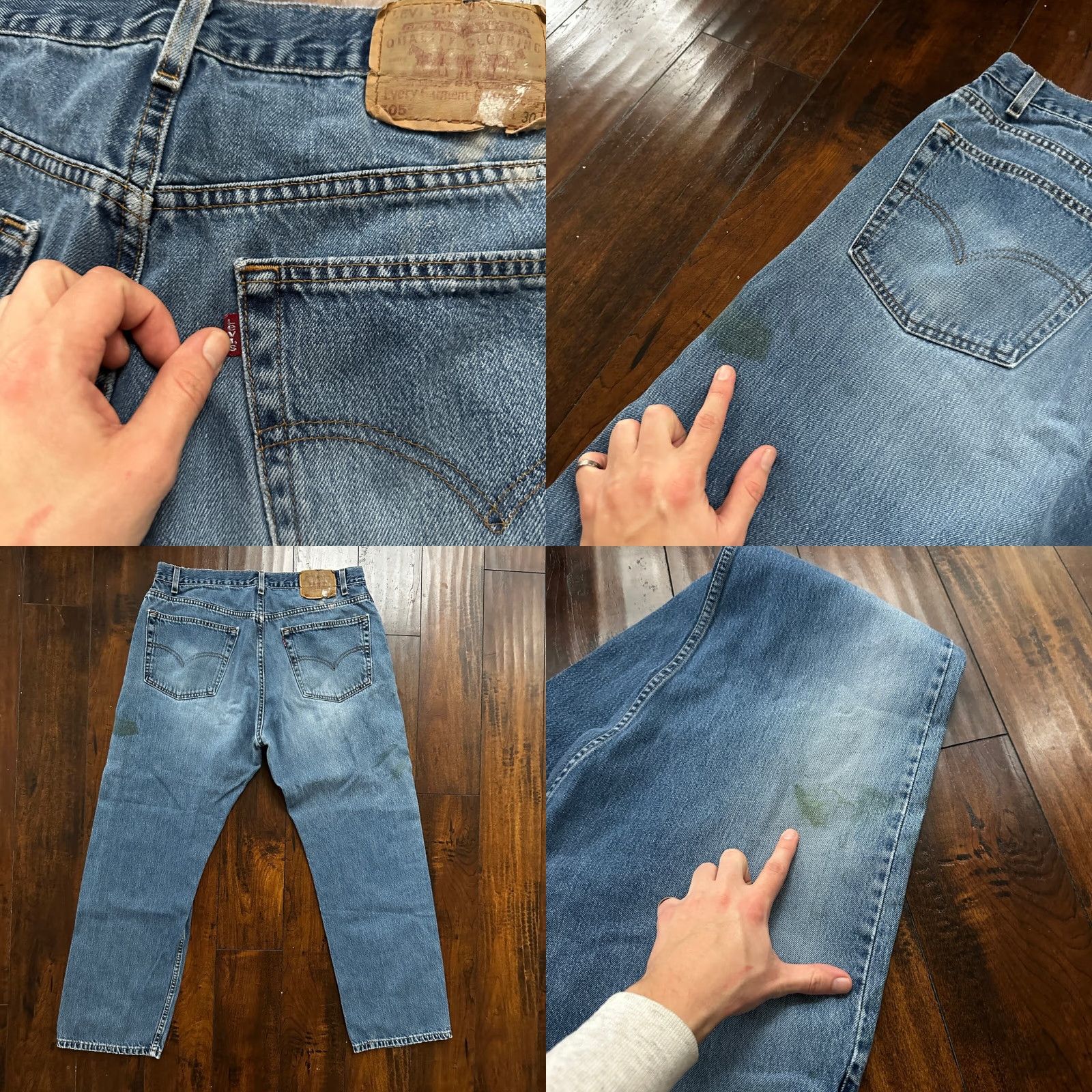 Levi's VINTAGE Levi's 505 Jeans Straight Mens 40x30 Blue Denim 90s 80s 90s Comfort jeans USA Leather tag? Wait. Size US 40 / EU 56 - 9 Thumbnail