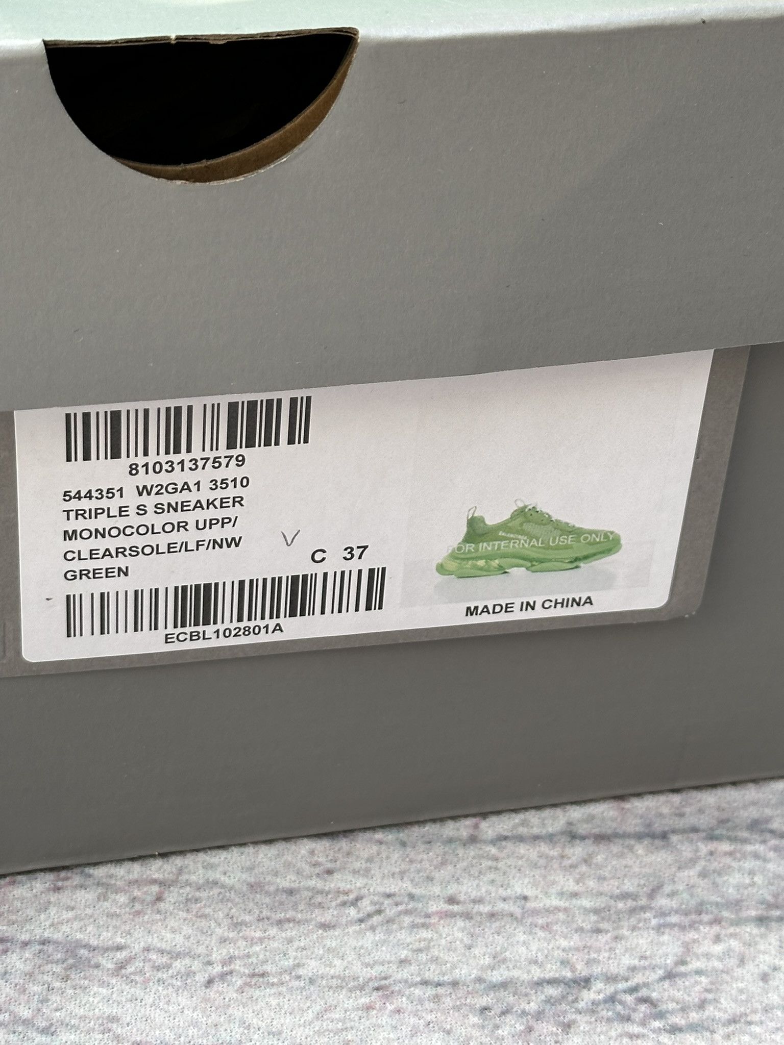 Balenciaga Balenciaga Triple S Sneakers Neon Green Clear Sole Shoes Size US 7 / IT 37 - 3 Thumbnail