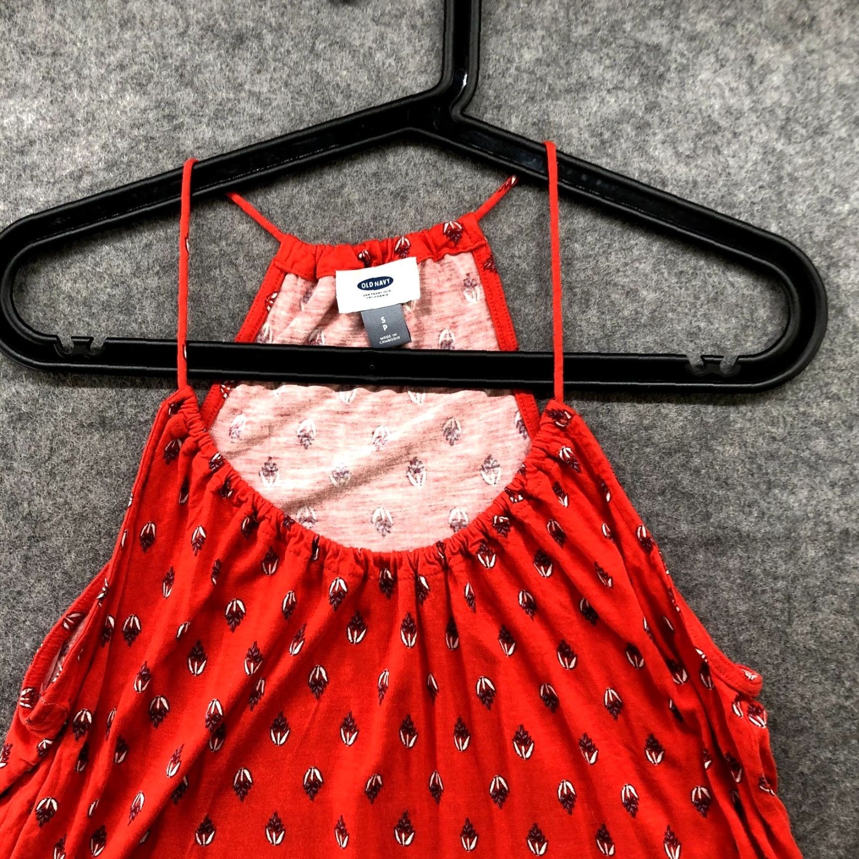 Old Navy Old Navy Cami Womens S Relaxed Tank Top Red Boho Print Sleeveless Size S / US 4 / IT 40 - 3 Thumbnail