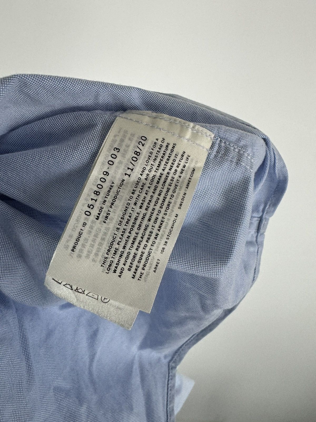 Arket Arket Long Sleeve Basic Blue Shirt Size US L / EU 52-54 / 3 - 5 Thumbnail