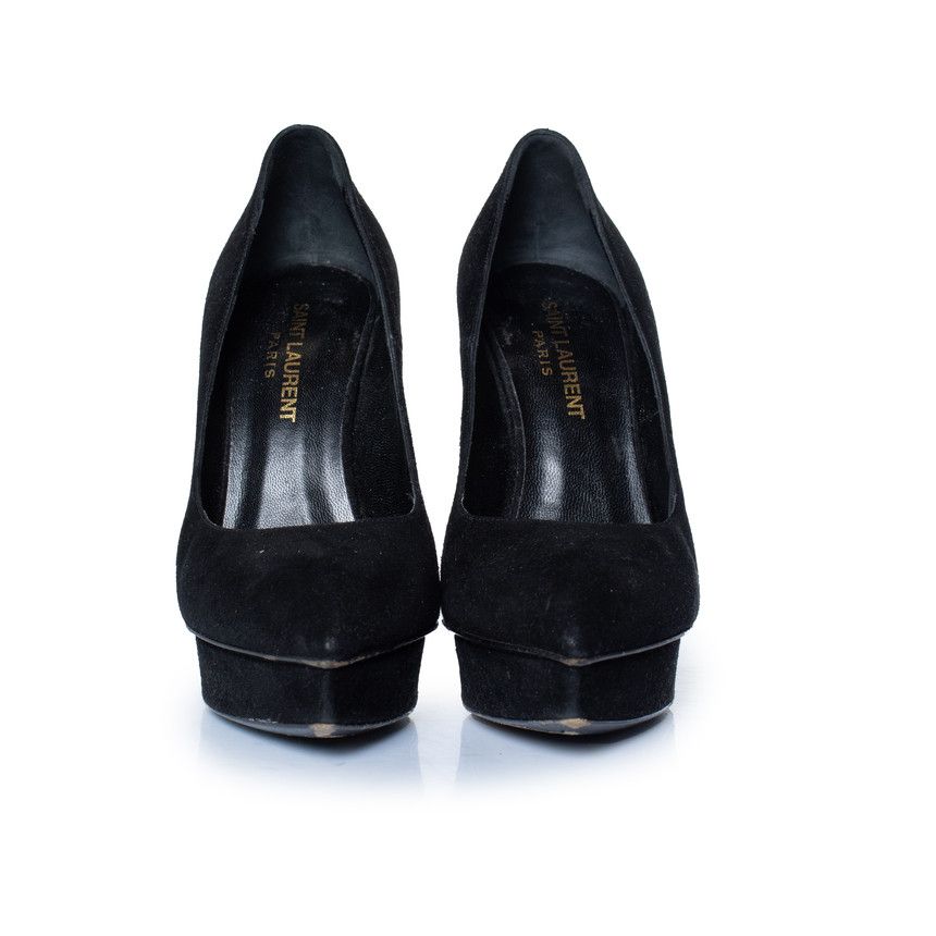 Saint Laurent Paris Saint Laurent, Black suede janis pump Size US 6 / IT 36 - 5 Thumbnail