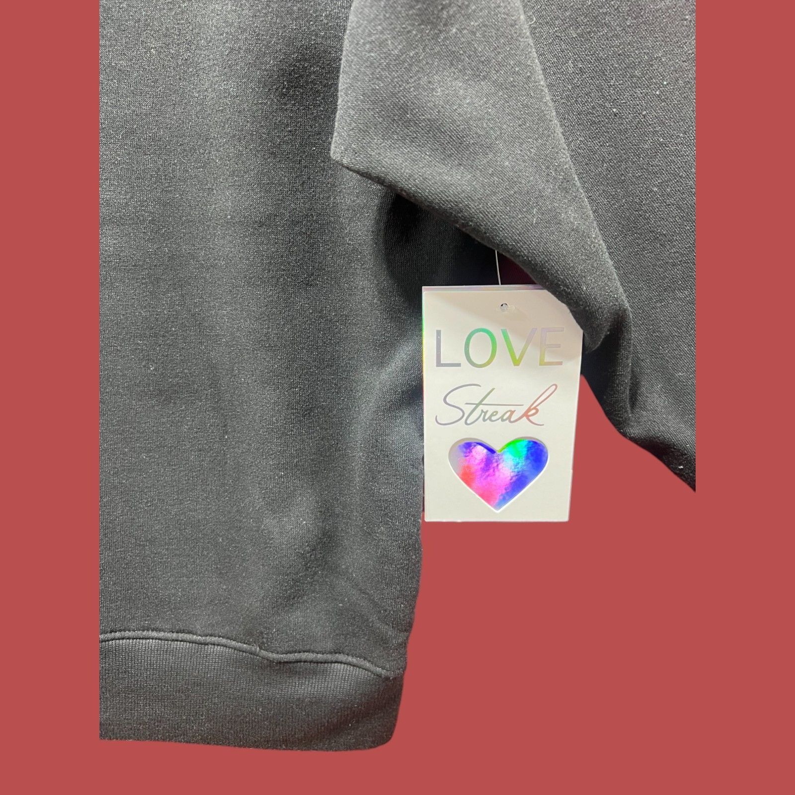 Other Love Streak - Unisex Long Sleeve Half Zip Sweatshirt - Black Size S / US 4 / IT 40 - 9 Thumbnail