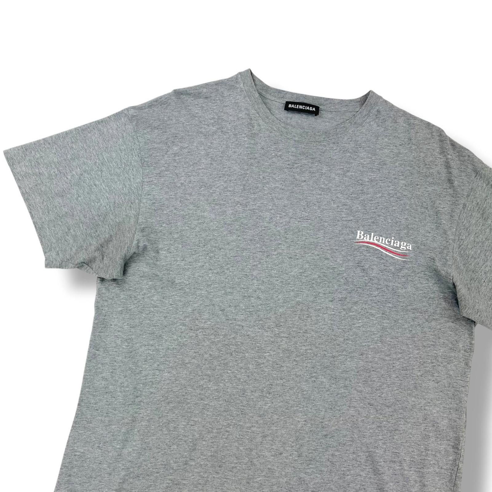 Balenciaga Grey Campaign Logo T Shirt