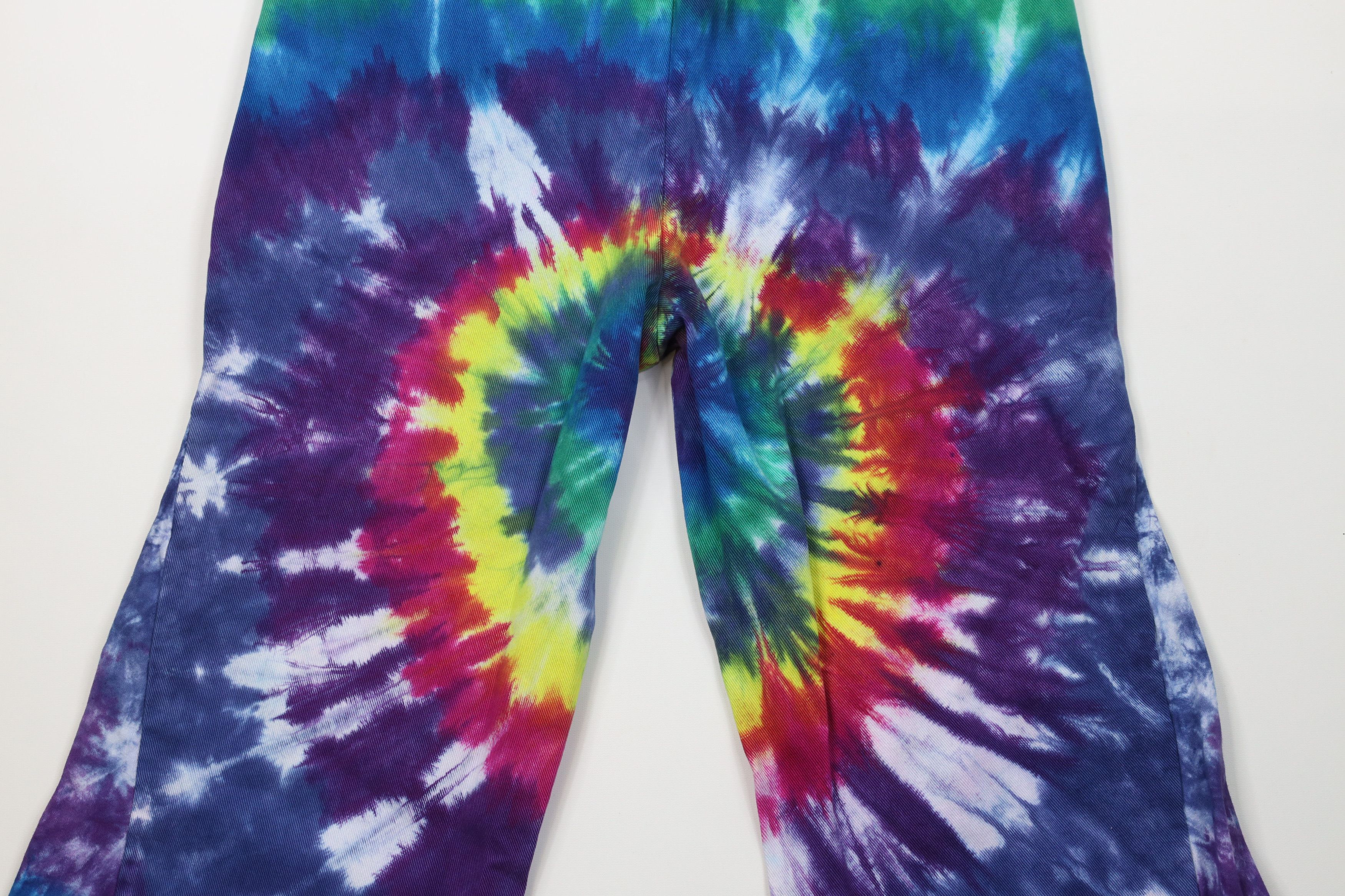 Vintage Vintage 90s Streetwear Tie Dye Bell Bottoms Denim Jeans USA Size 36" / US 14 / IT 50 - 10 Thumbnail