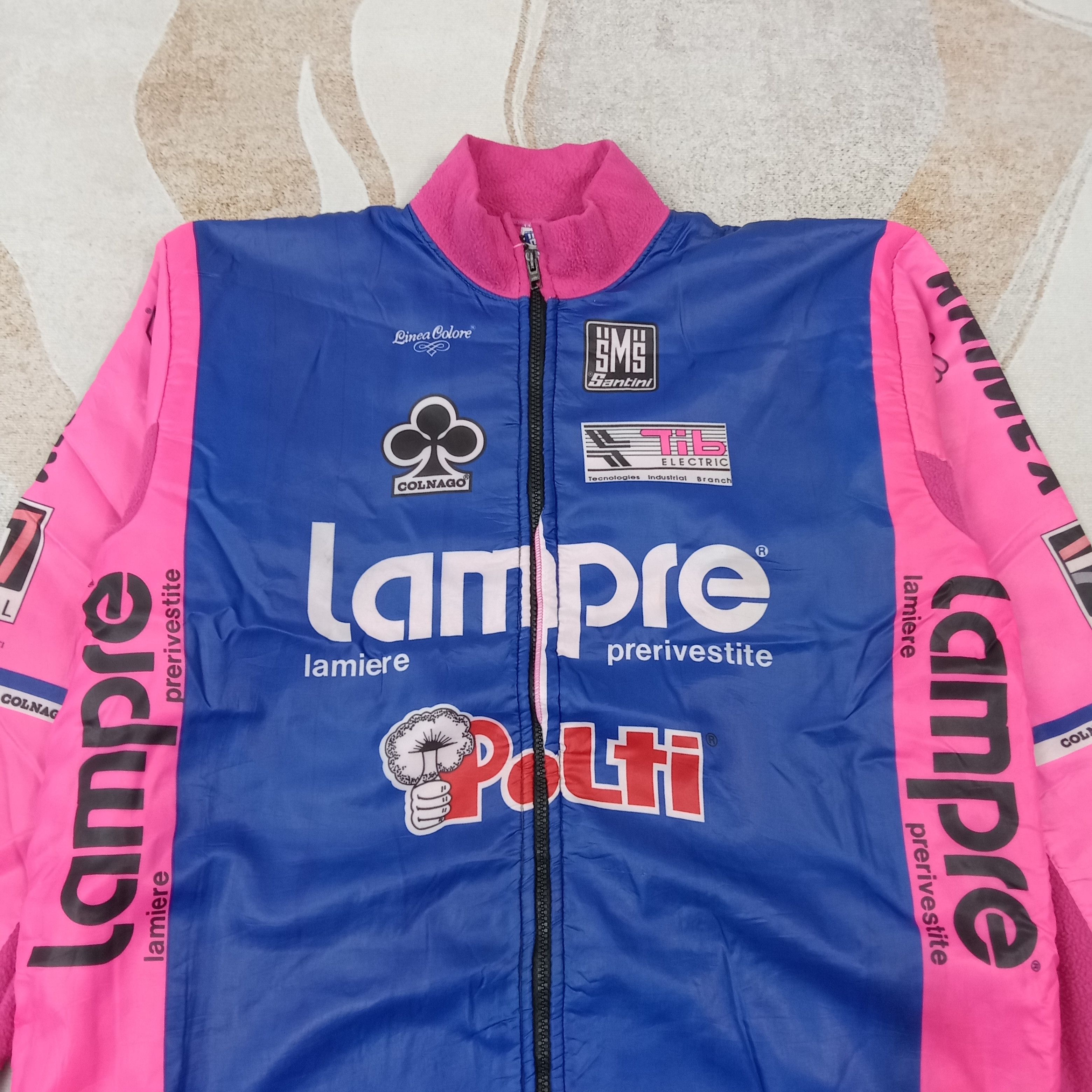 Bicycle 90's Santini Lempre-Polti Cycling Jacket C263N13 Size US XL / EU 56 / 4 - 2 Thumbnail