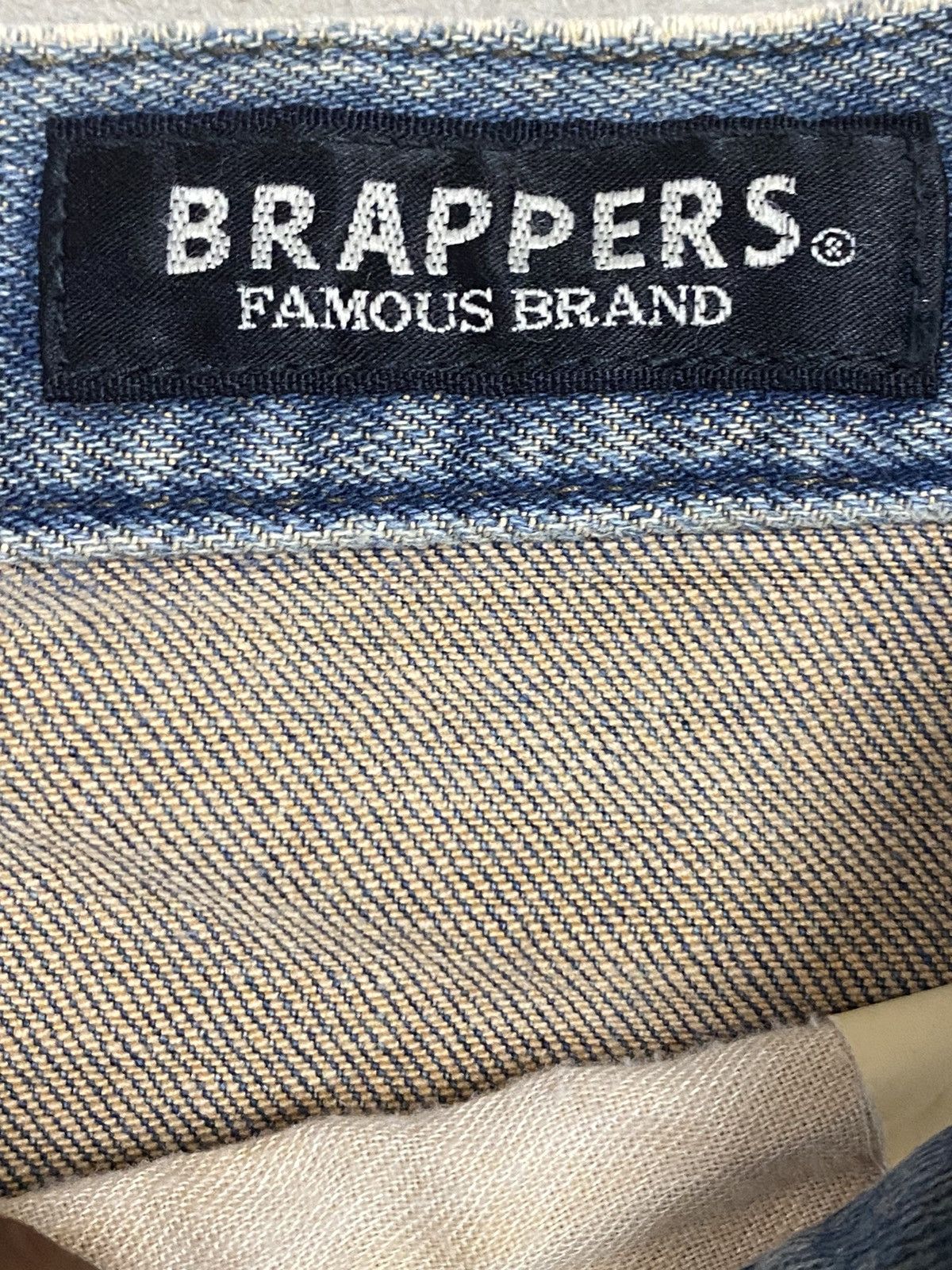 Japanese Brand Vintage Japanese Brappers Blue Wash Distressed Loose Jeans Size US 29 - 9 Thumbnail