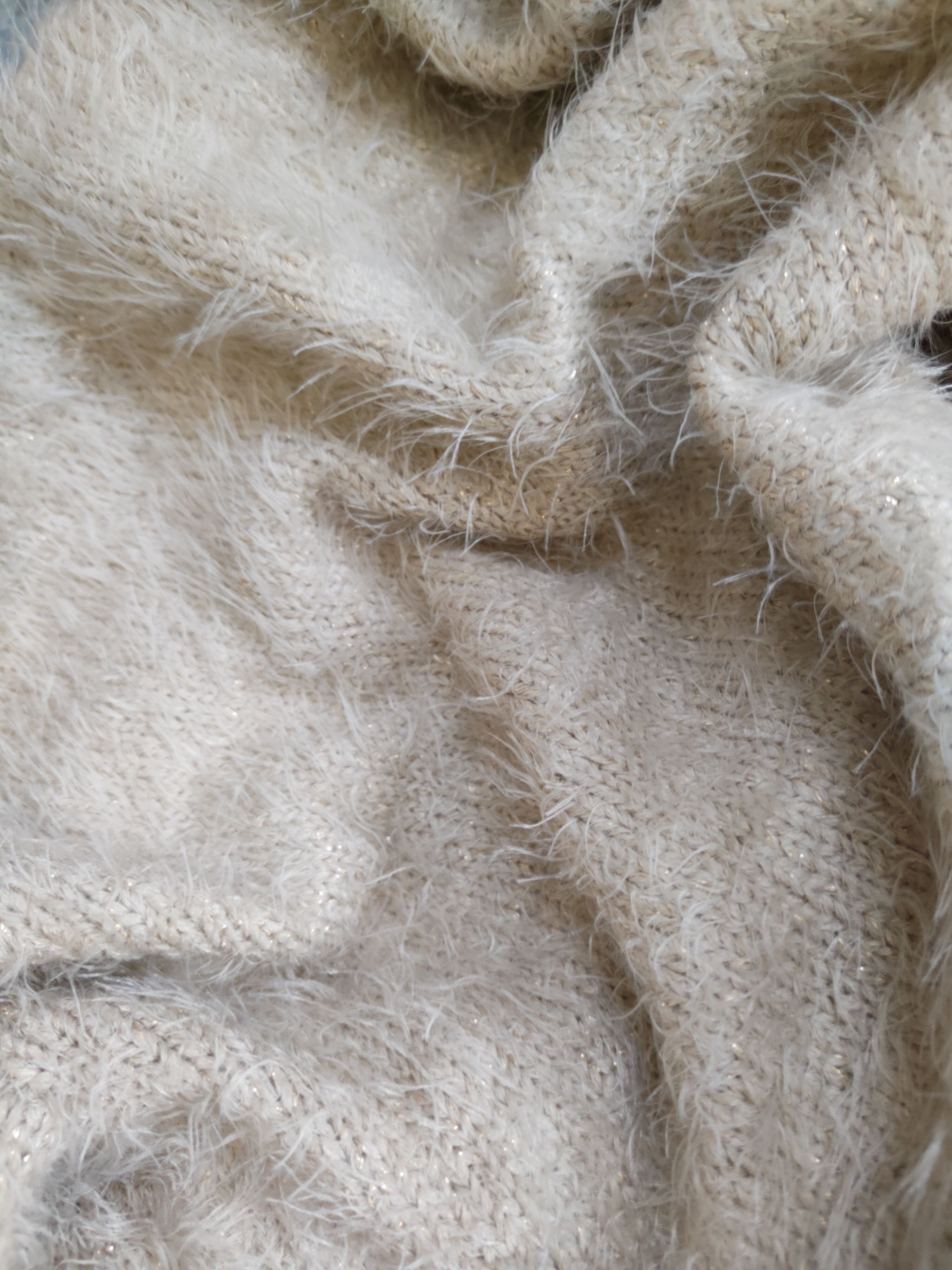 GU GU Brown Shag Shaggy Fur Mohair Knitwear #S2090 Size S / US 4 / IT 40 - 10 Thumbnail