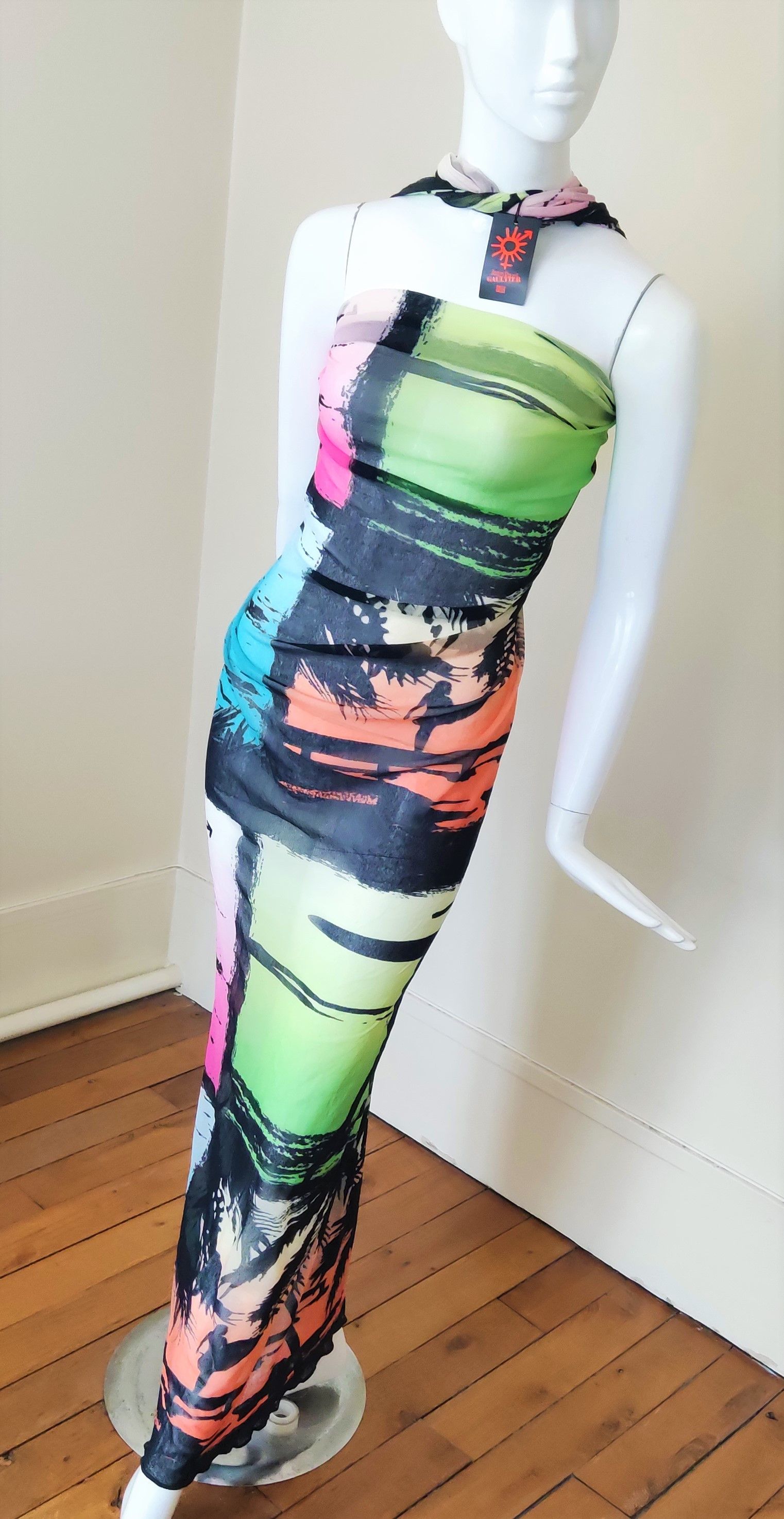 Jean Paul Gaultier Jean Paul Gaultier Tropical Beach Mesh Maxi Pareo Dress Size M / US 6-8 / IT 42-44 - 1 Thumbnail