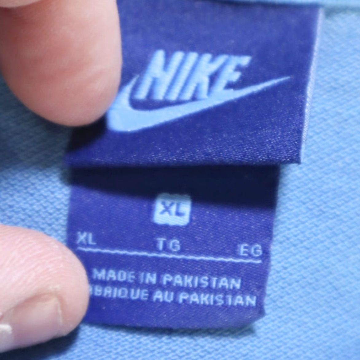 Nike VINTAGE Nike Garment Dyed Cotton Solid Polo Shirt Blue Men's XL Size US XL / EU 56 / 4 - 5 Thumbnail